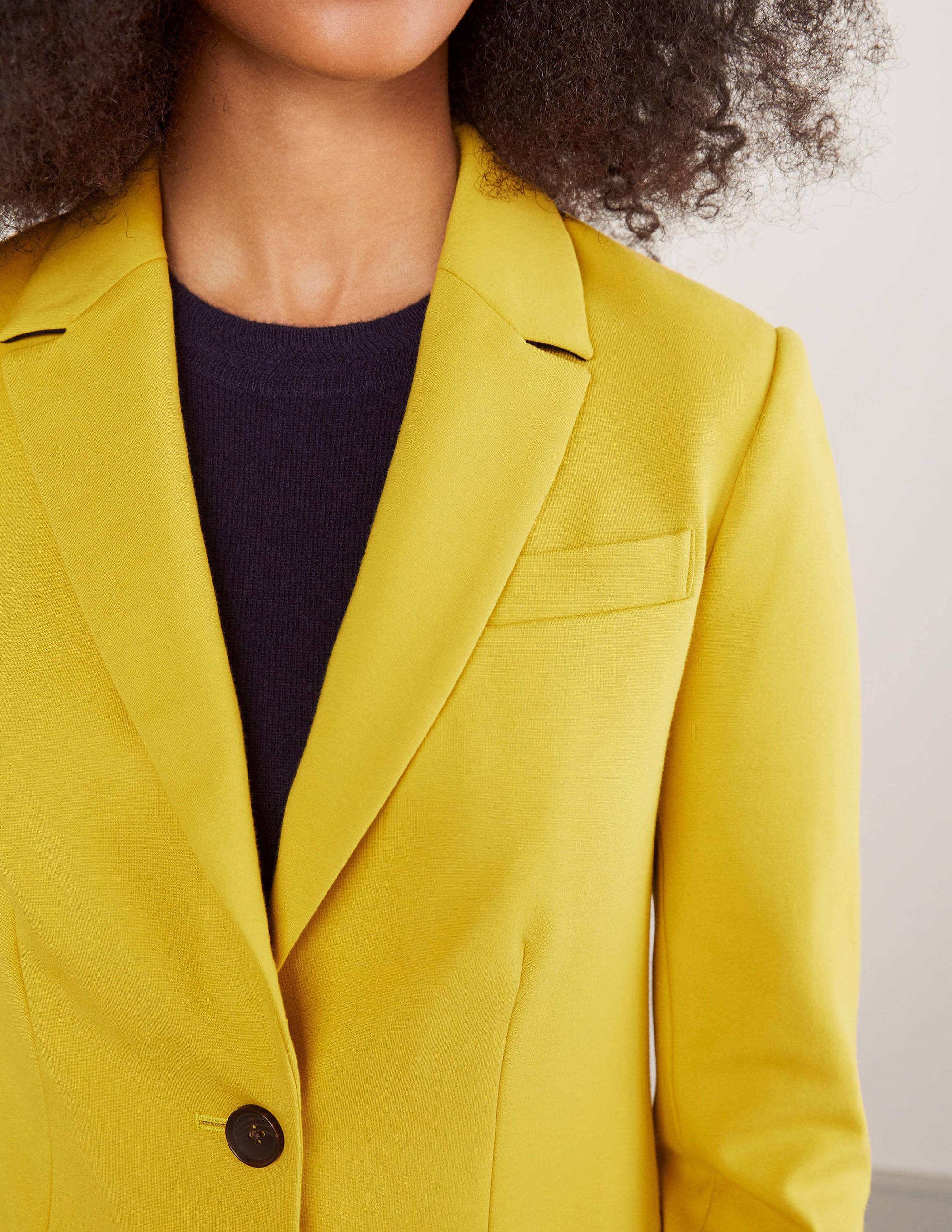 Stretch Jersey Blazer-Chartreuse - Image 3