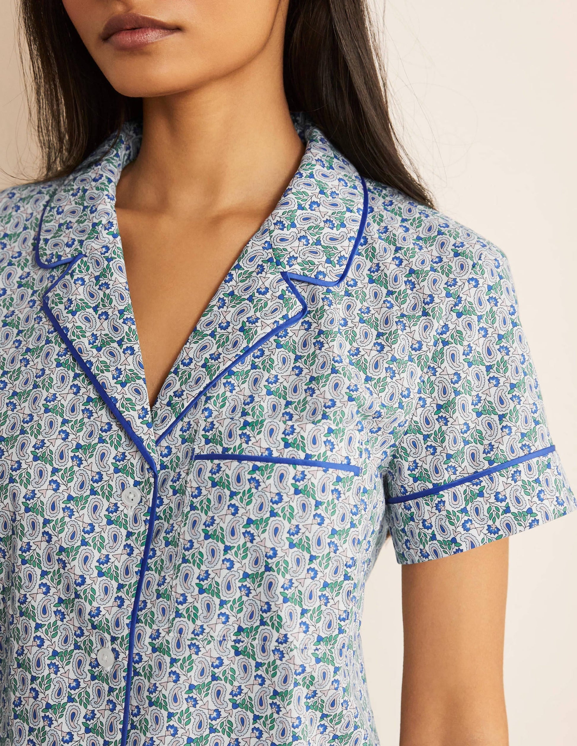 Phoebe PJ Shirt-Ivory, Pretty Paisely-4