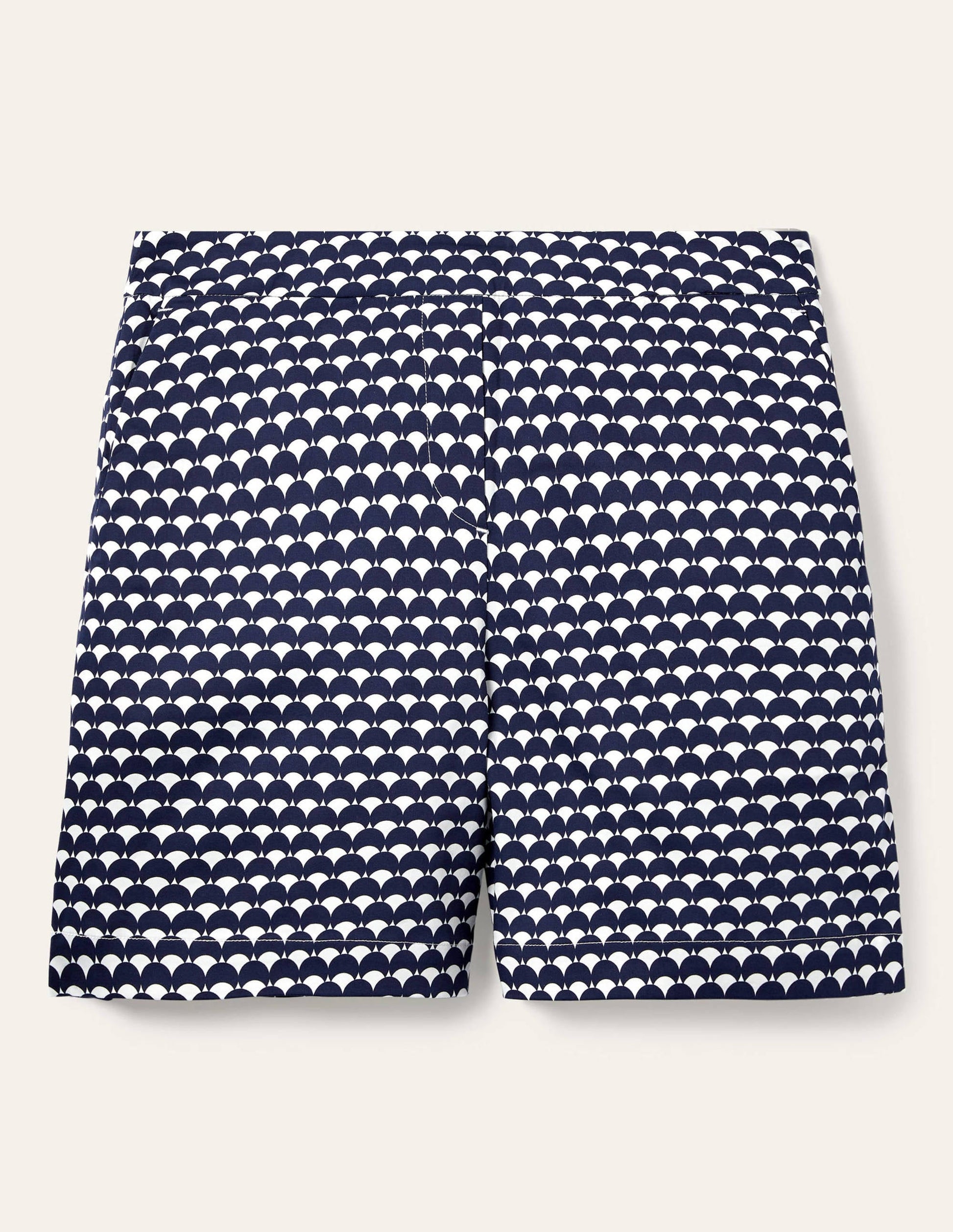 Pull On Shorts-Navy, Scallop Row-5