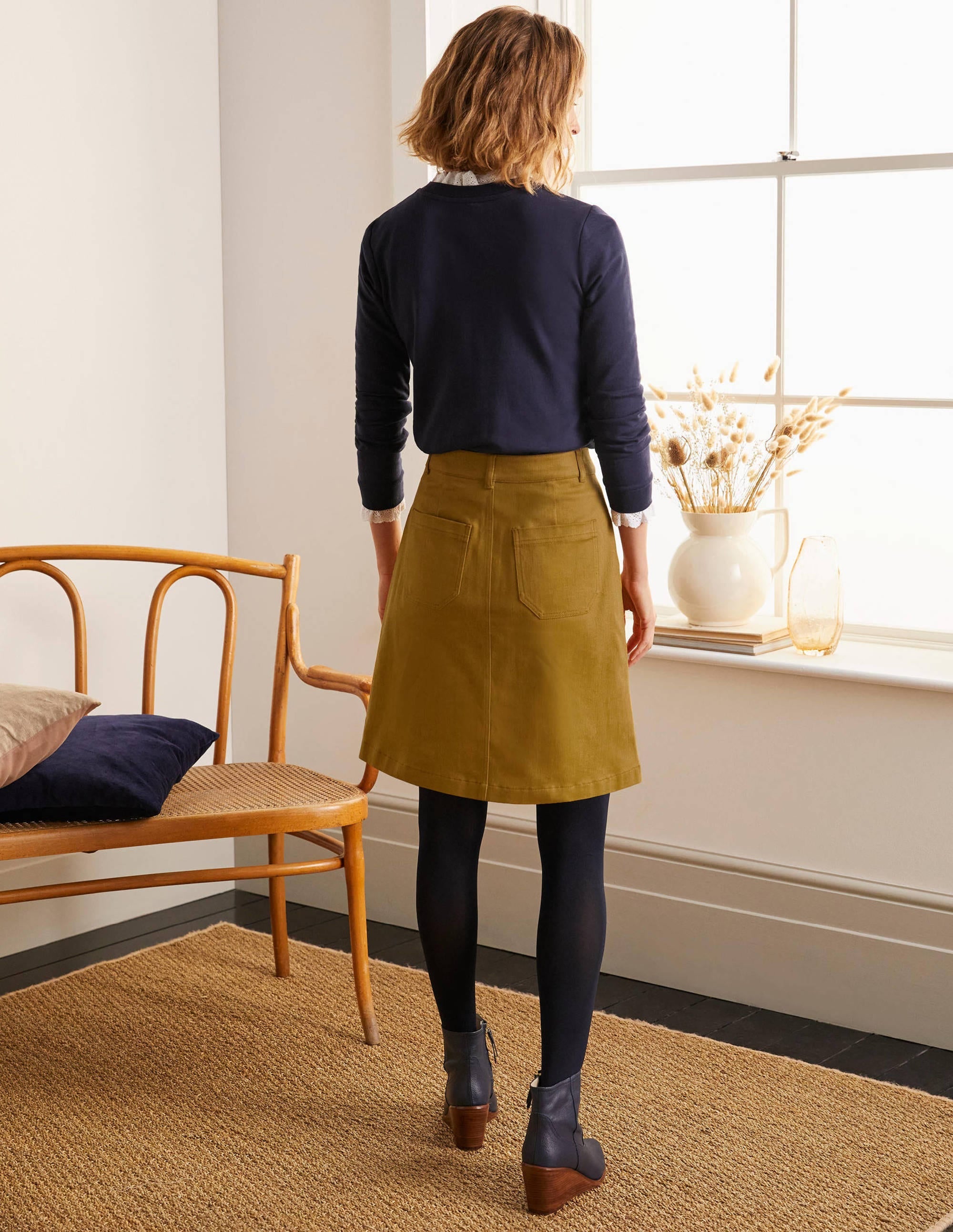 Abingdon Mini Skirt-Frankincense - Image 2