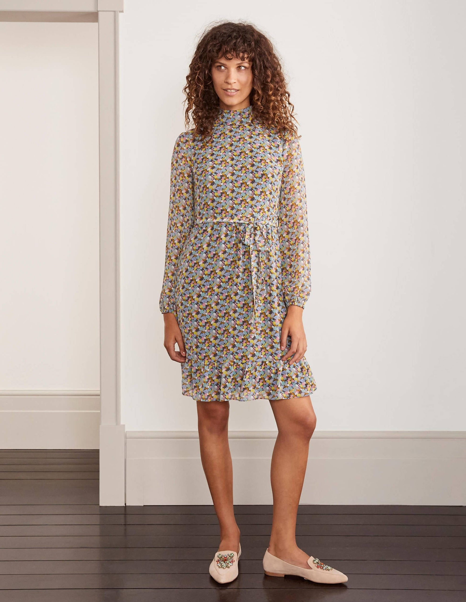 Lottie Belted Dress-Apple Mint, Pressed Bloom-1