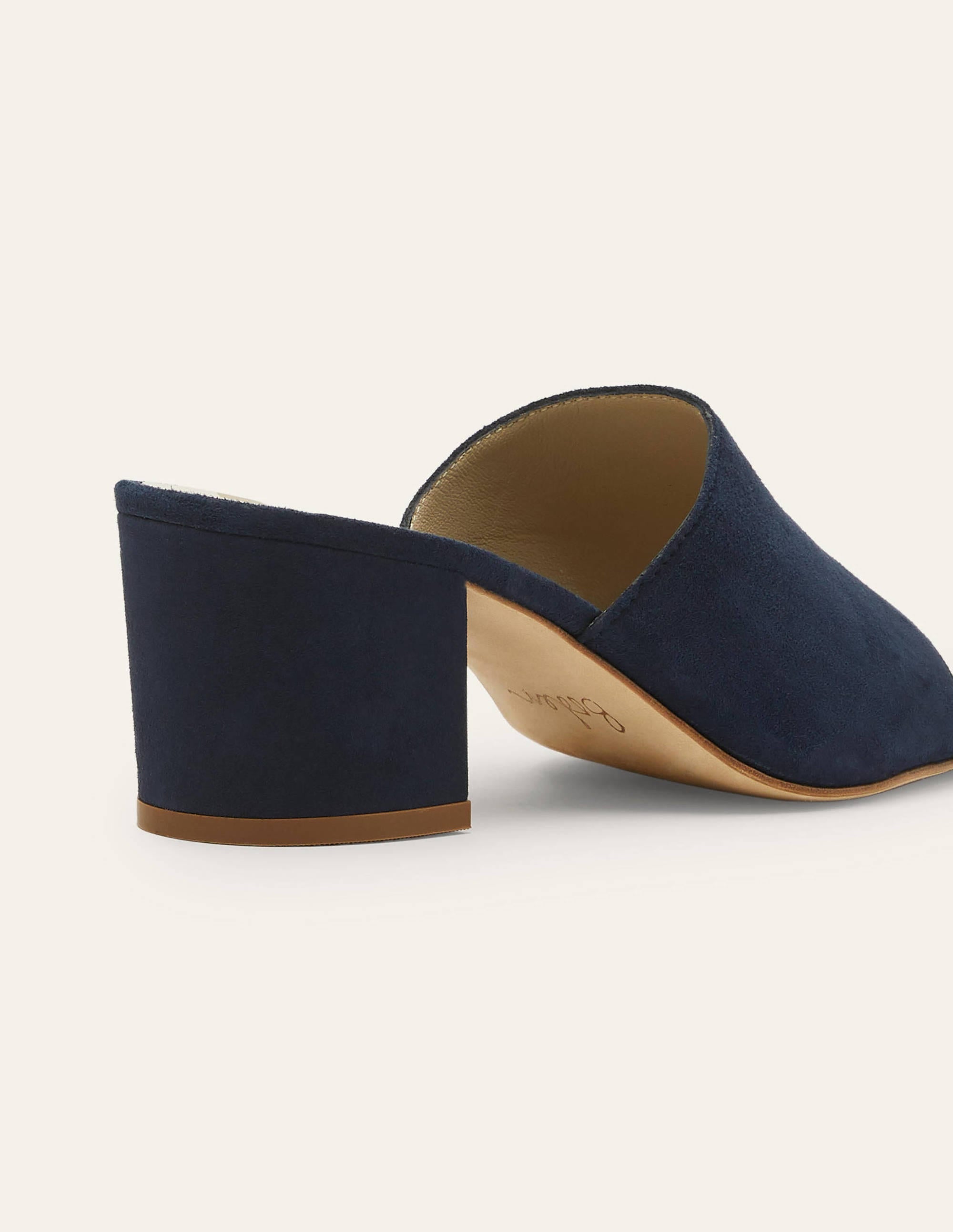 Elsie Heeled Mules-Navy - Image 3