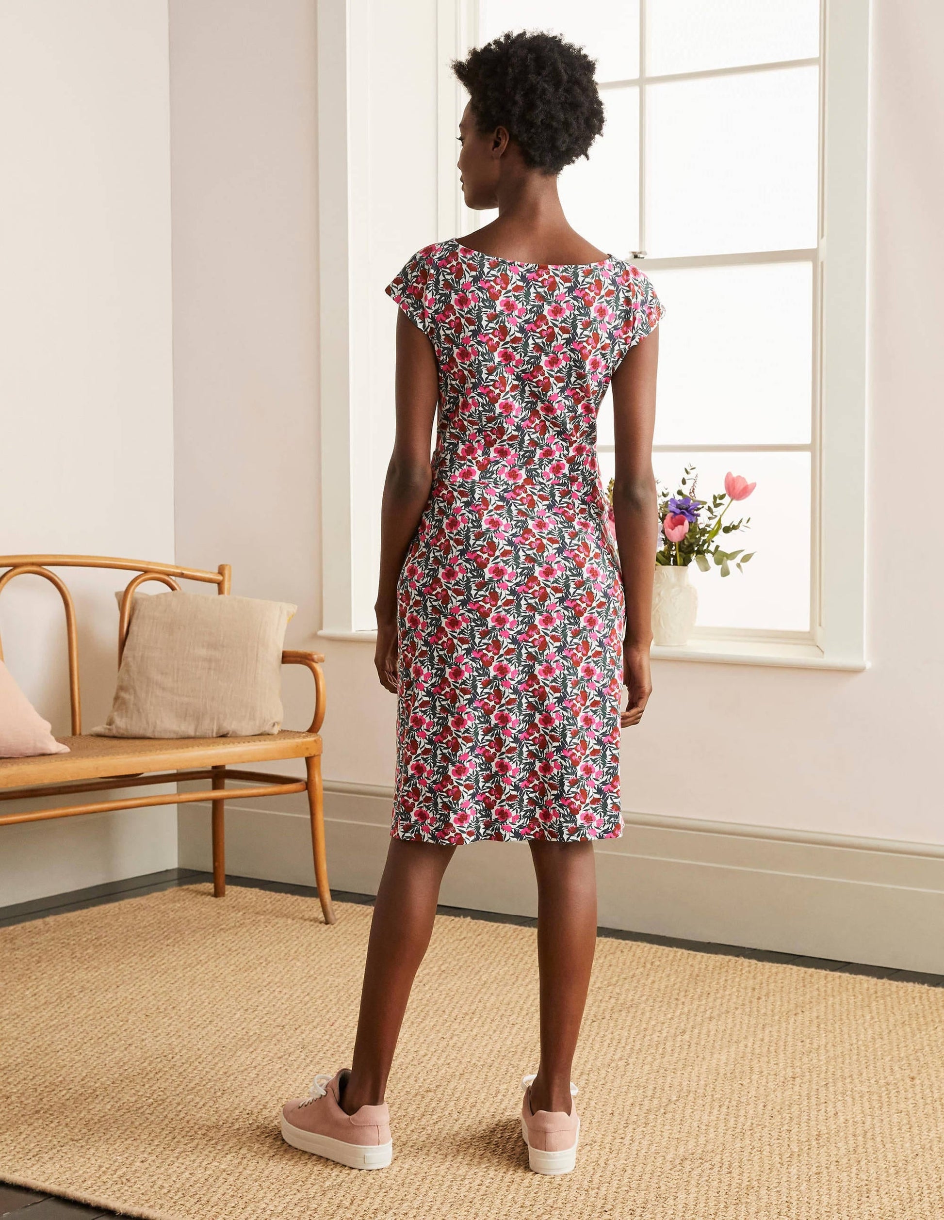Florrie Jersey Dress-Ivory, Safari Floral-3