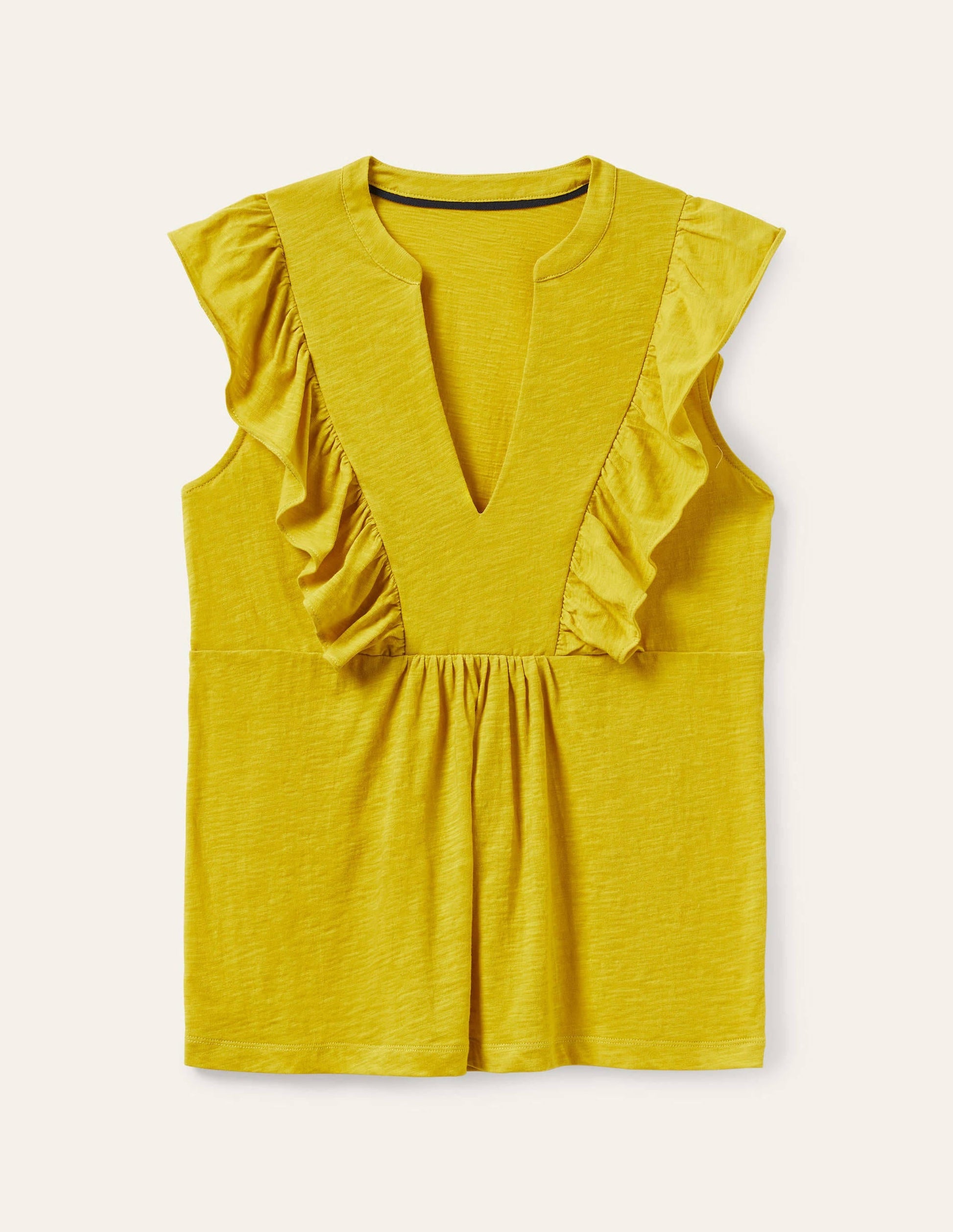 Judith Jersey Top-Chartreuse-5