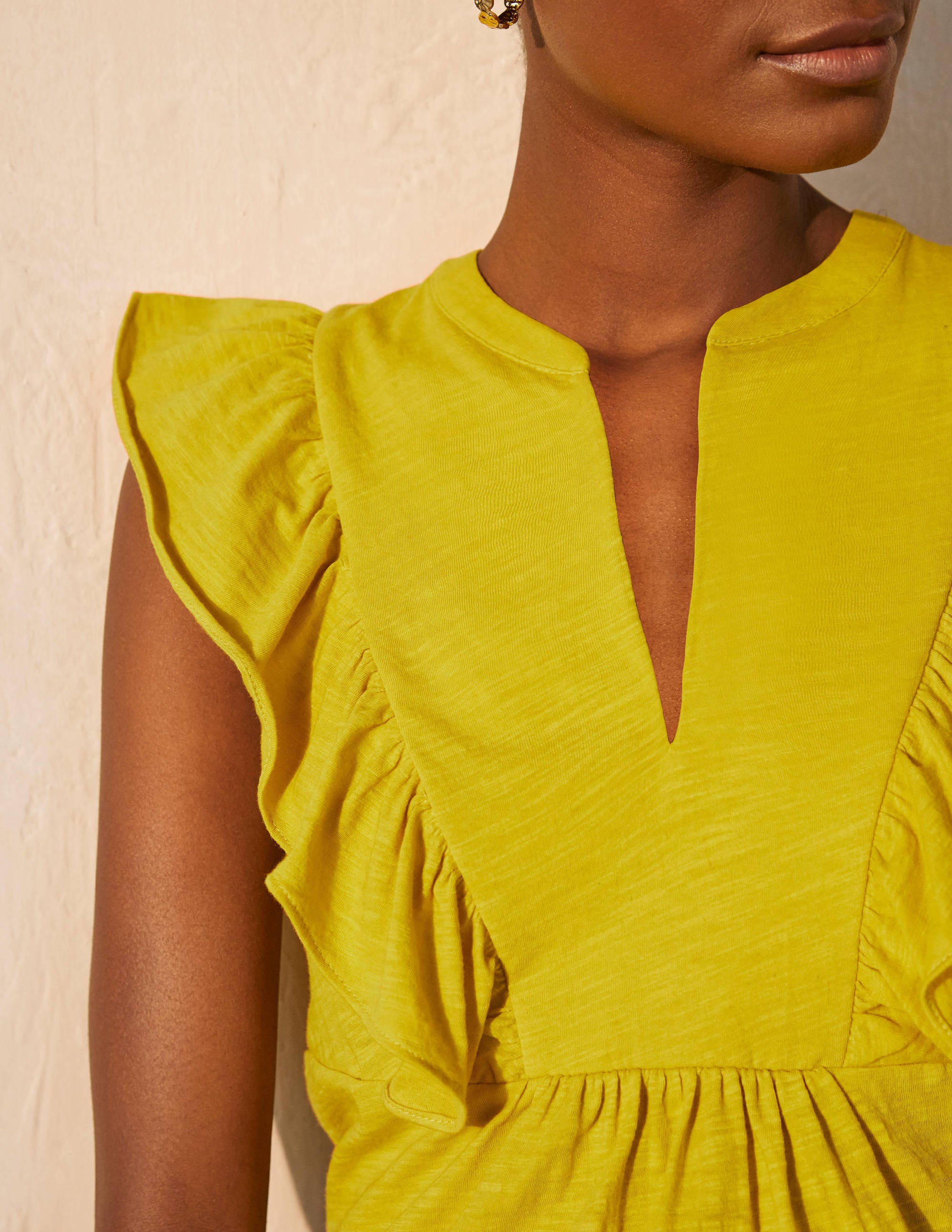 Judith Jersey Top-Chartreuse - Image 4