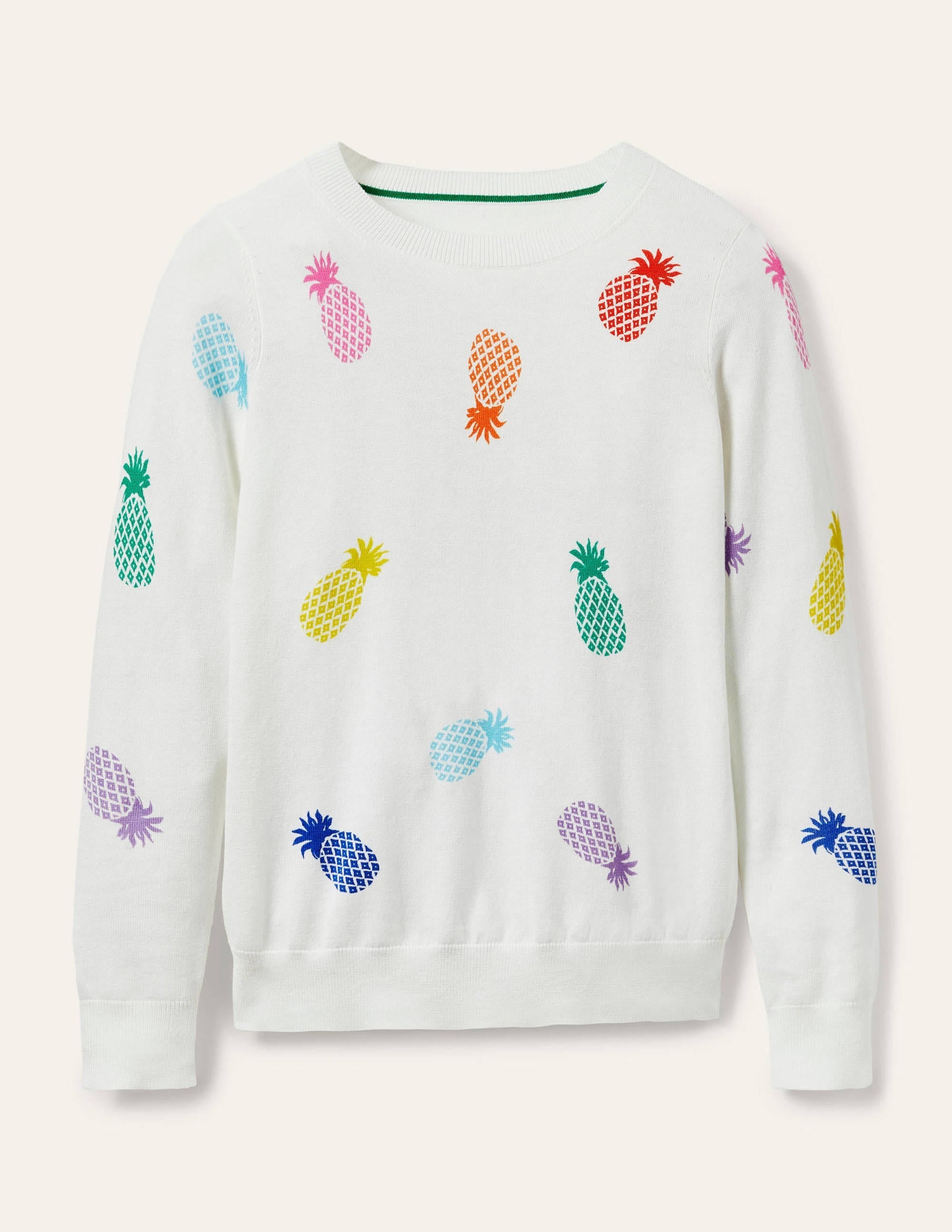 Banbury Cotton Jumper-Ivory Pineapples - Image 6