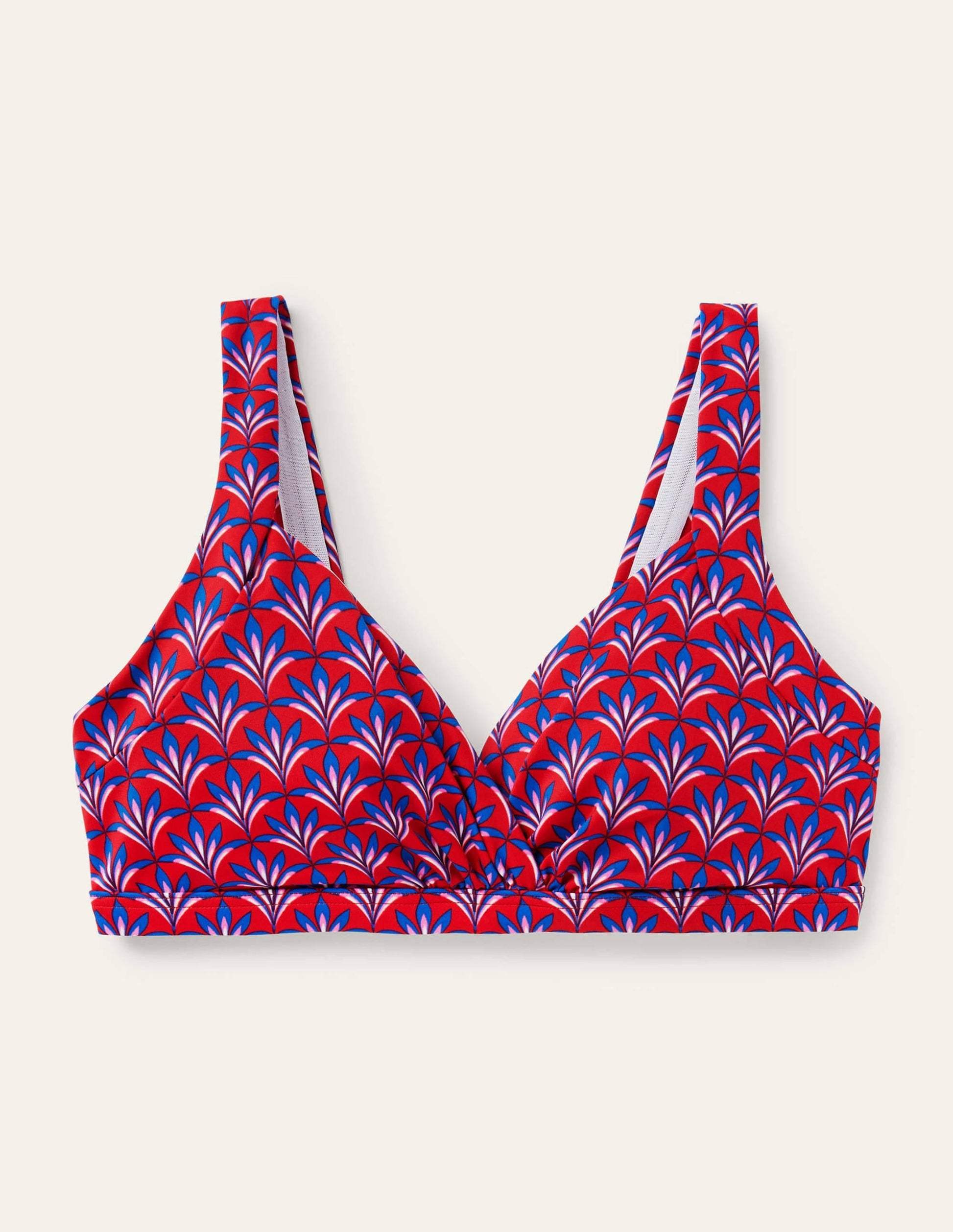 Talamanca Bikini Top-Red, Palm Petal-6