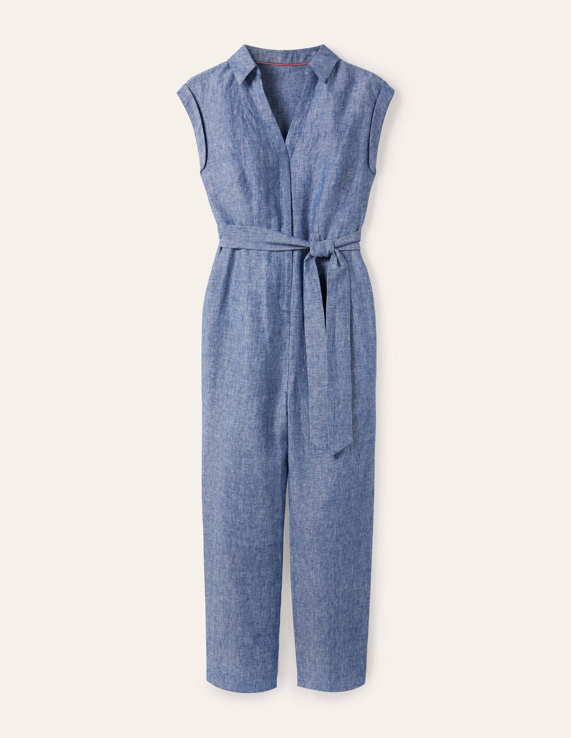 Catriona Linen Jumpsuit-Authentic Blue - Chambray-5