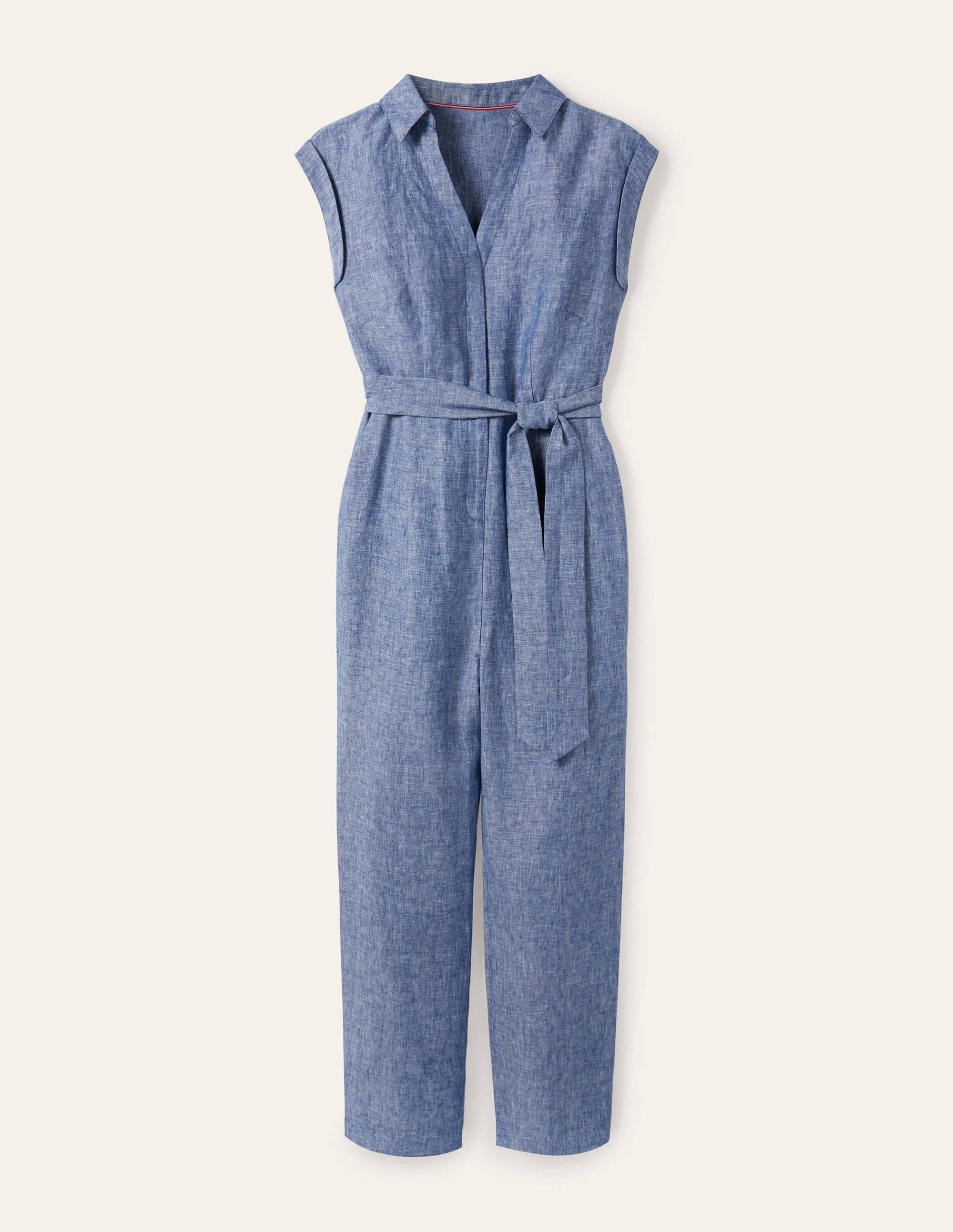 Catriona Linen Jumpsuit-Authentic Blue - Chambray - Image 5