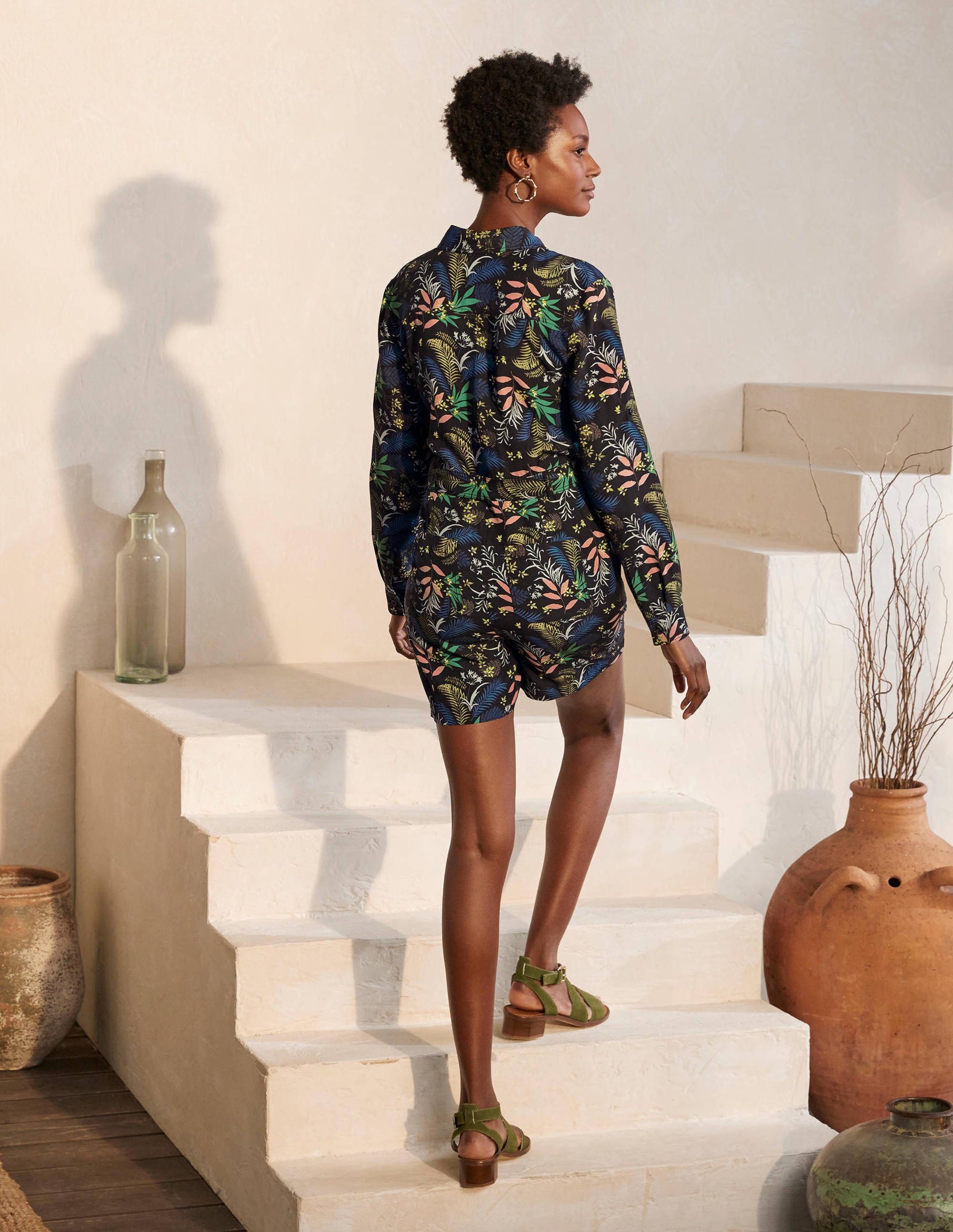 Cosima Playsuit-Black, Safari Fern - Image 3