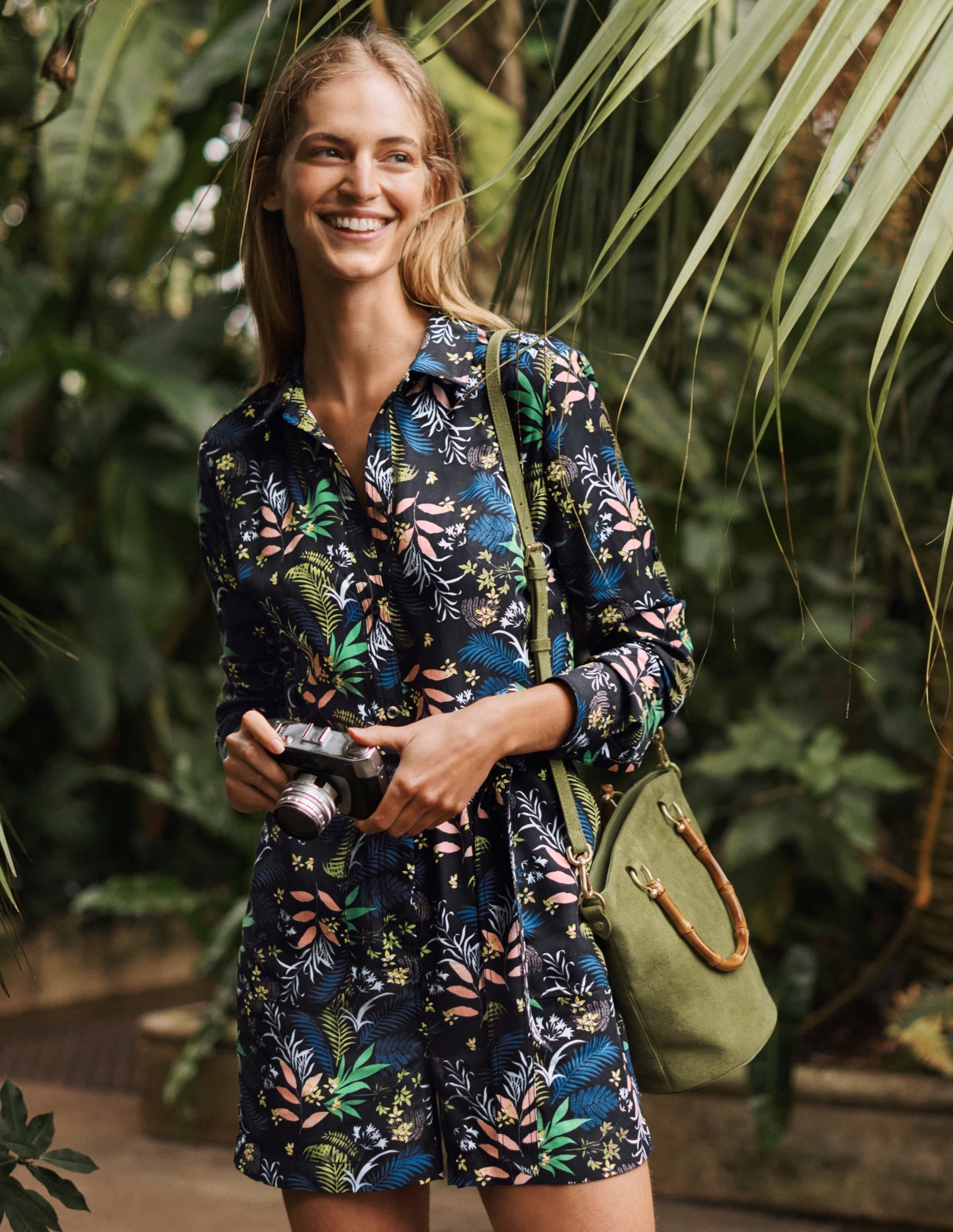 Cosima Playsuit-Black, Safari Fern - Image 5