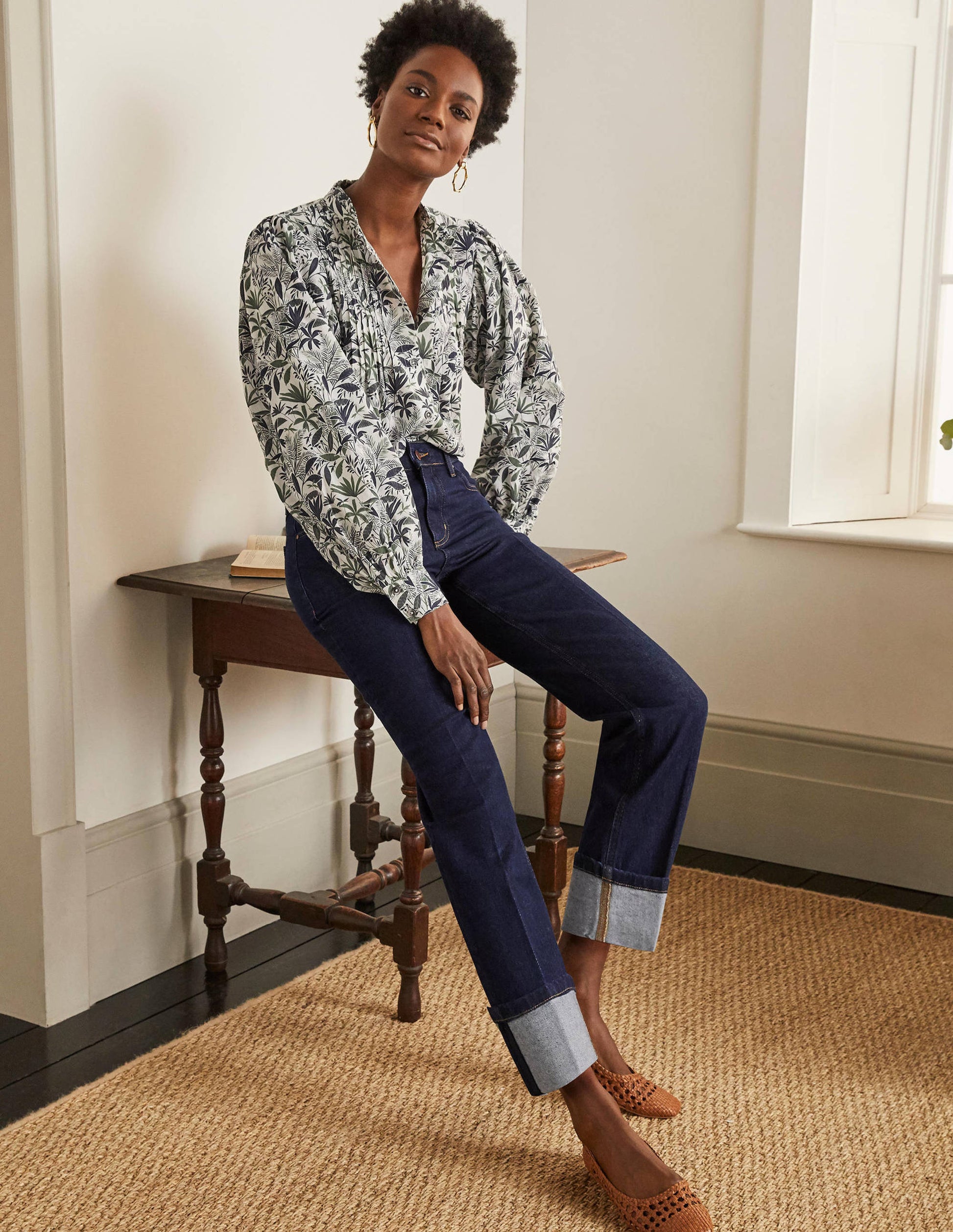Big Turn Up Jeans-Indigo-5