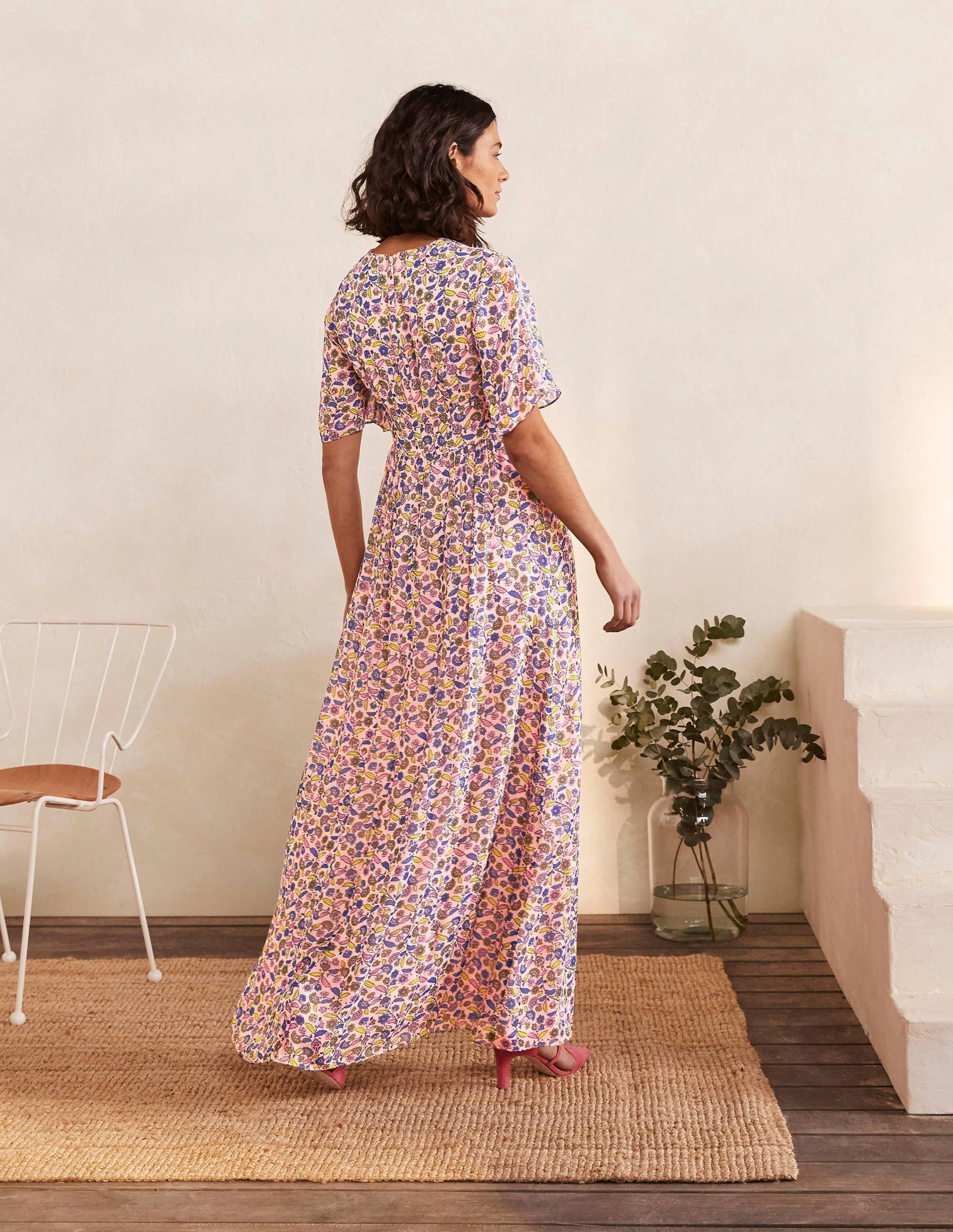Veronica Maxi Dress-Milkshake, Trailing Posy - Image 2