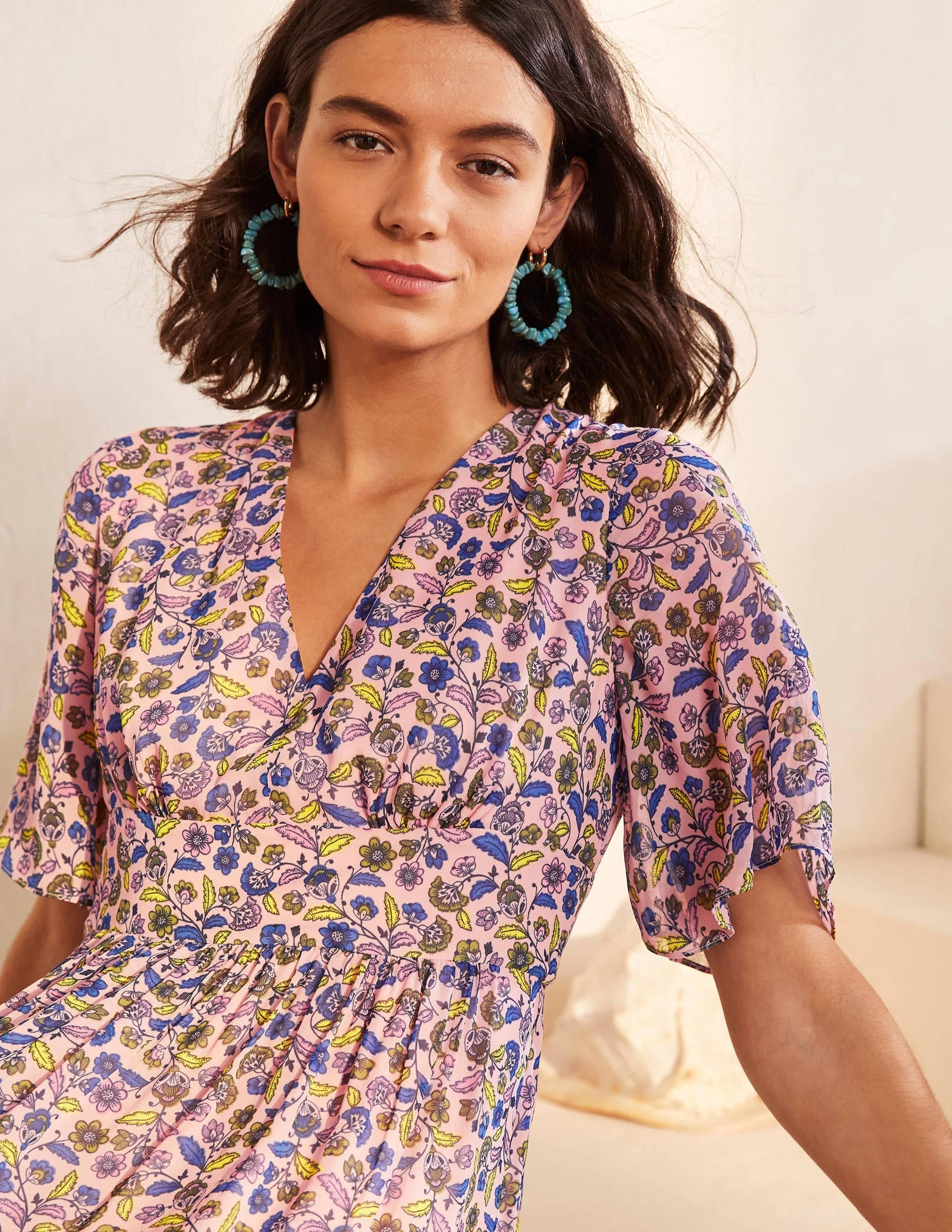 Veronica Maxi Dress-Milkshake, Trailing Posy - Image 3