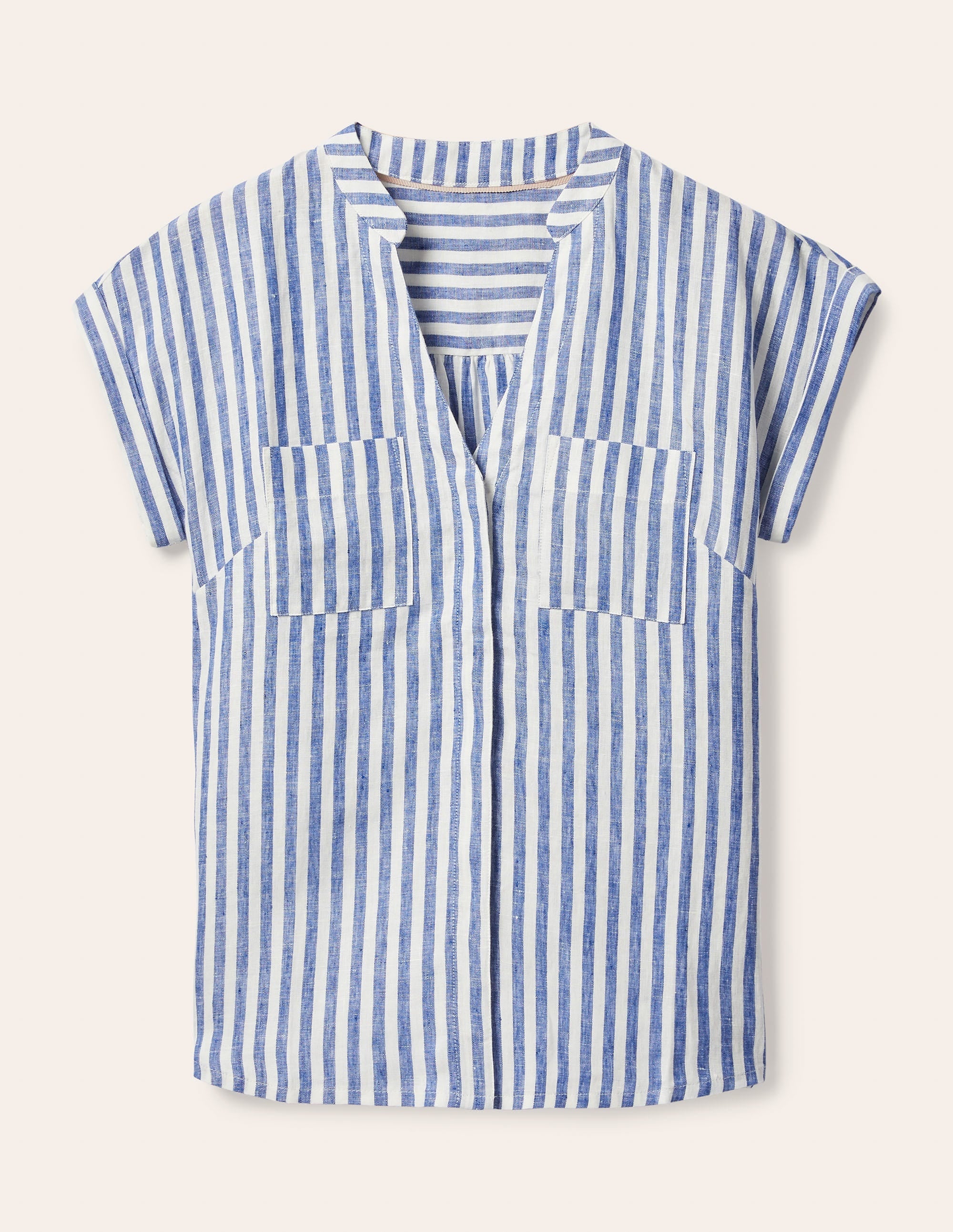 Evie Linen Shirt-Summit Stripe - Image 6