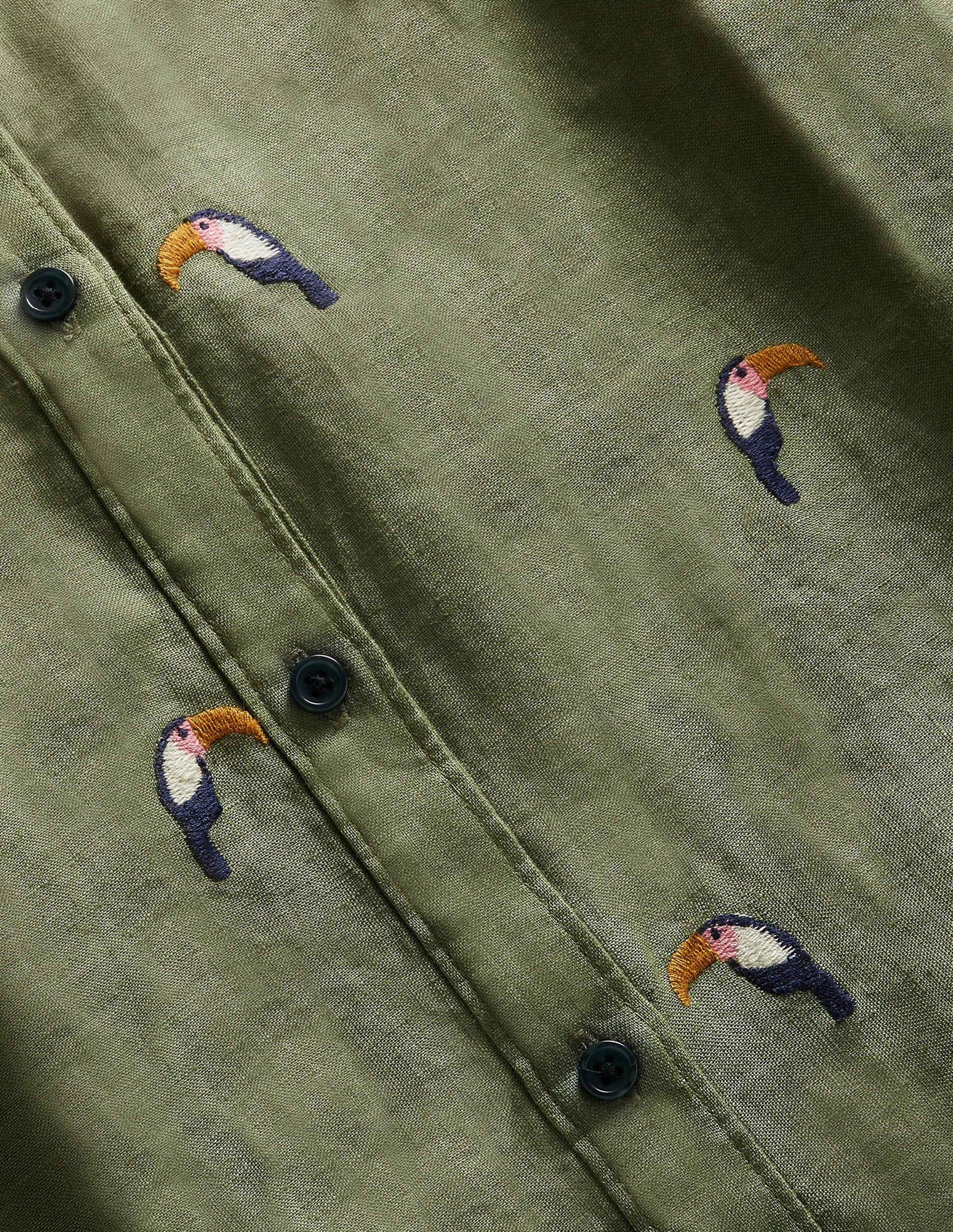 Embroidered Linen Shirt-Alder-6