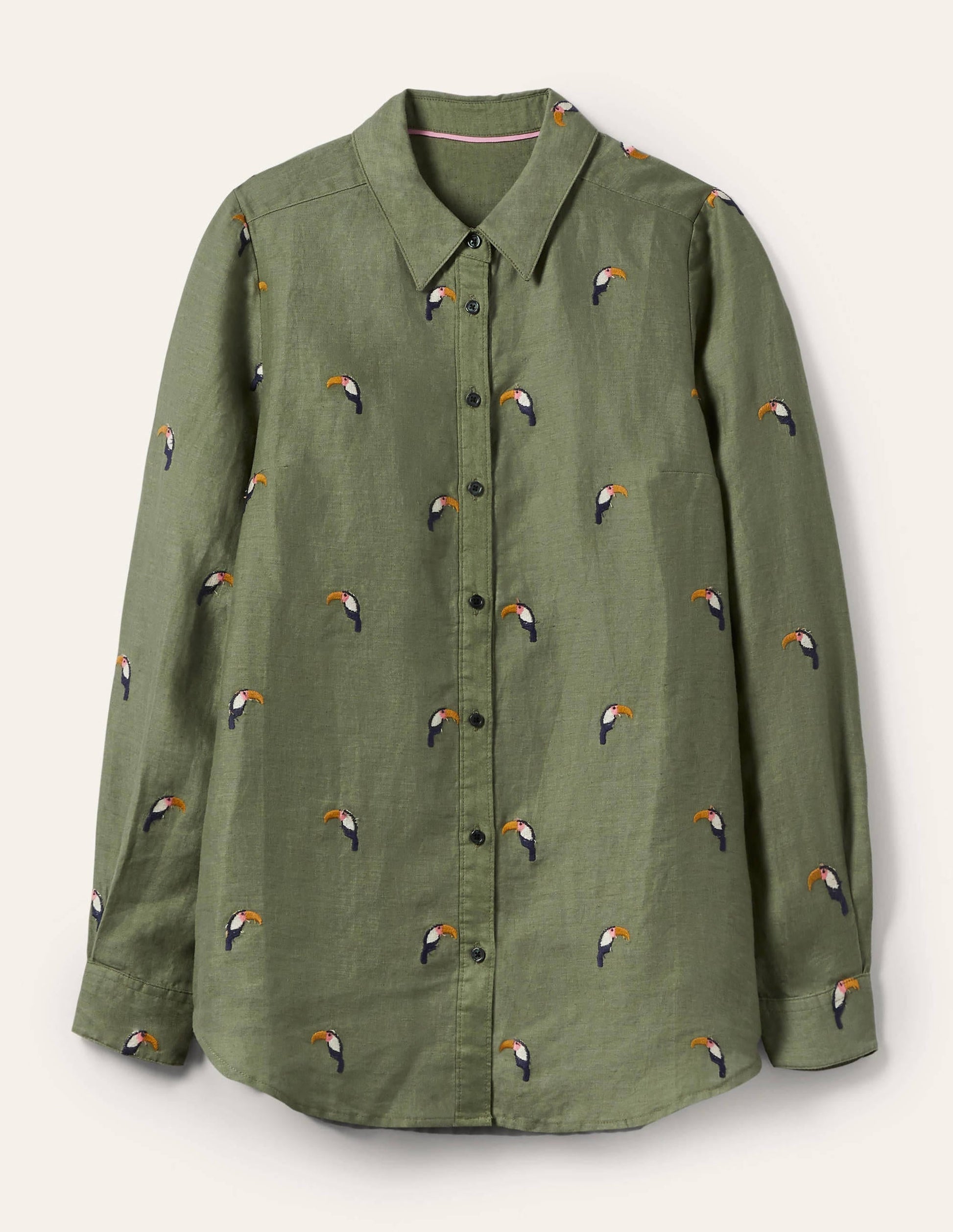 Embroidered Linen Shirt-Alder-7