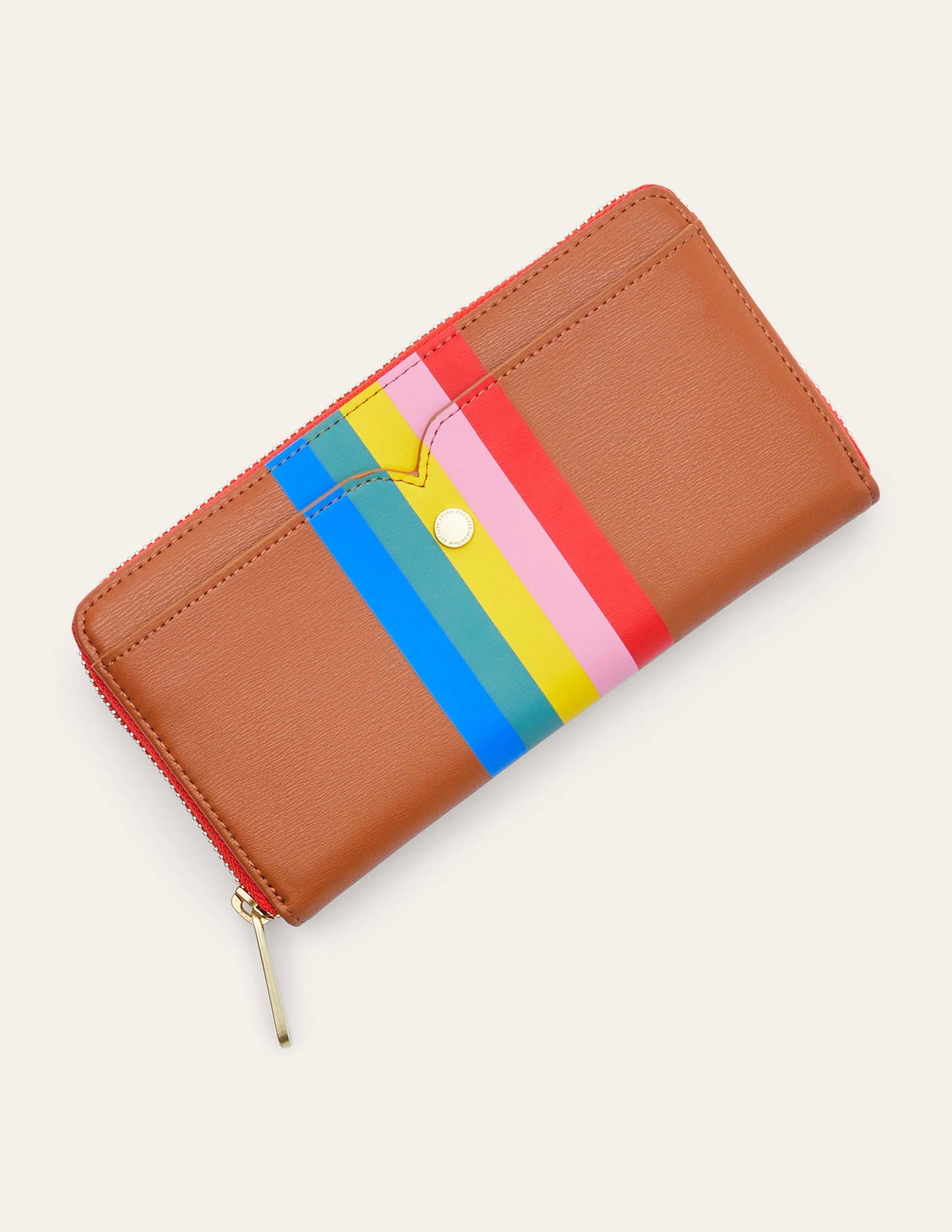 Wallet-Tan Multi Stripe-1