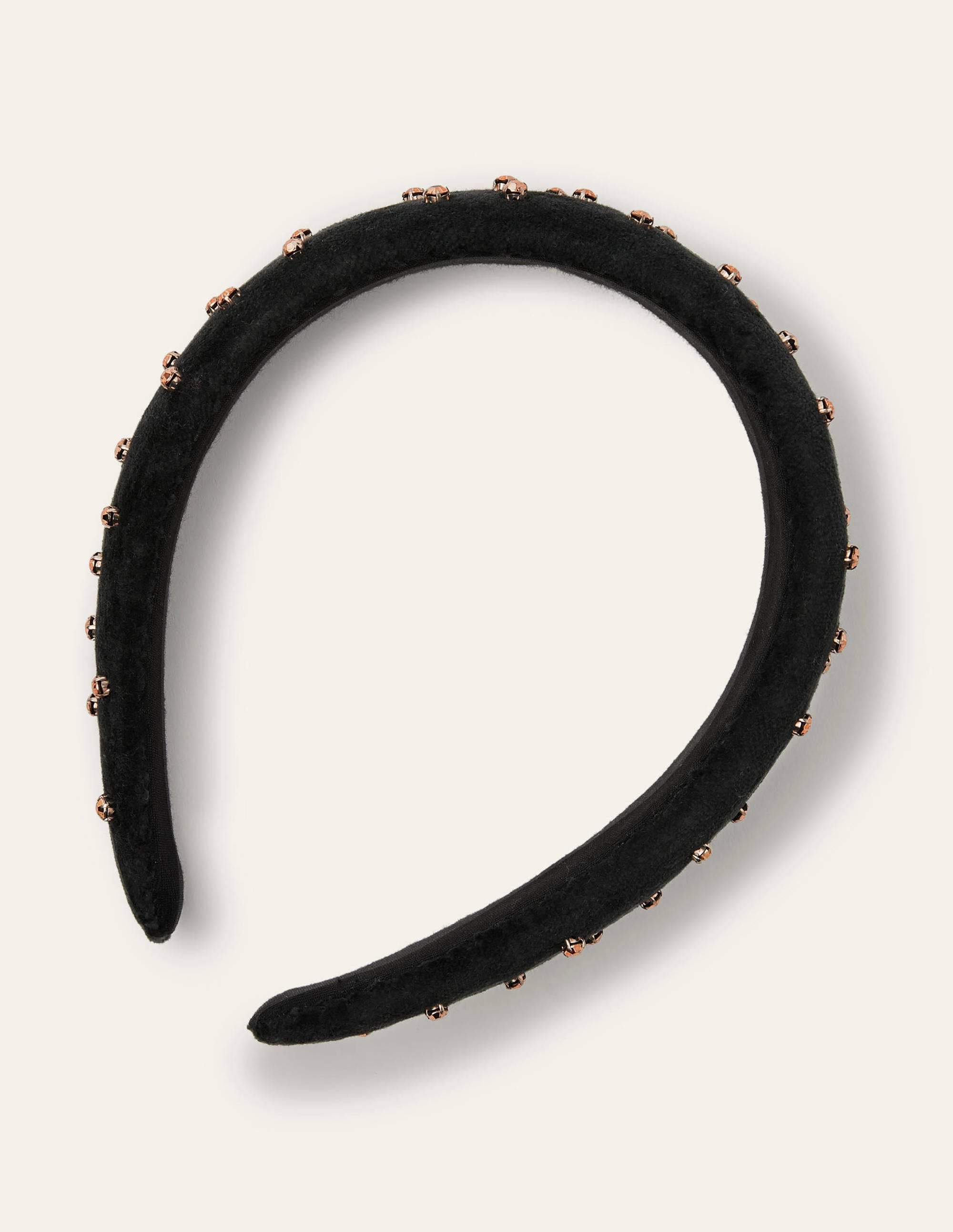 Jewelled Headband-Black/Gold Jewels - Image 2