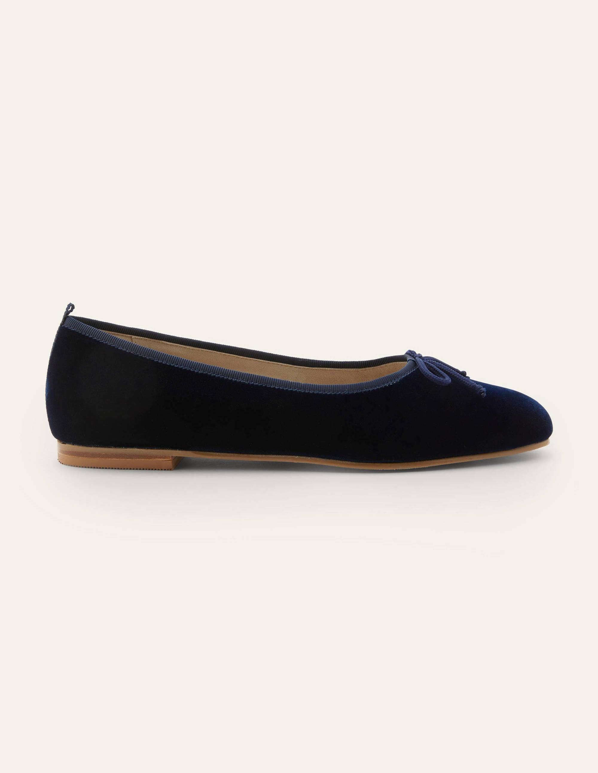 High Cut Ballerinas-Navy Velvet - Image 2