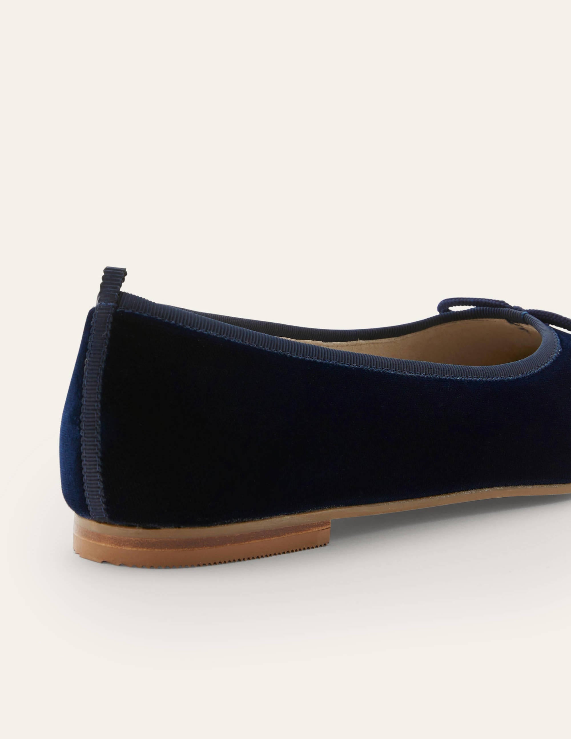 High Cut Ballerinas-Navy Velvet - Image 3