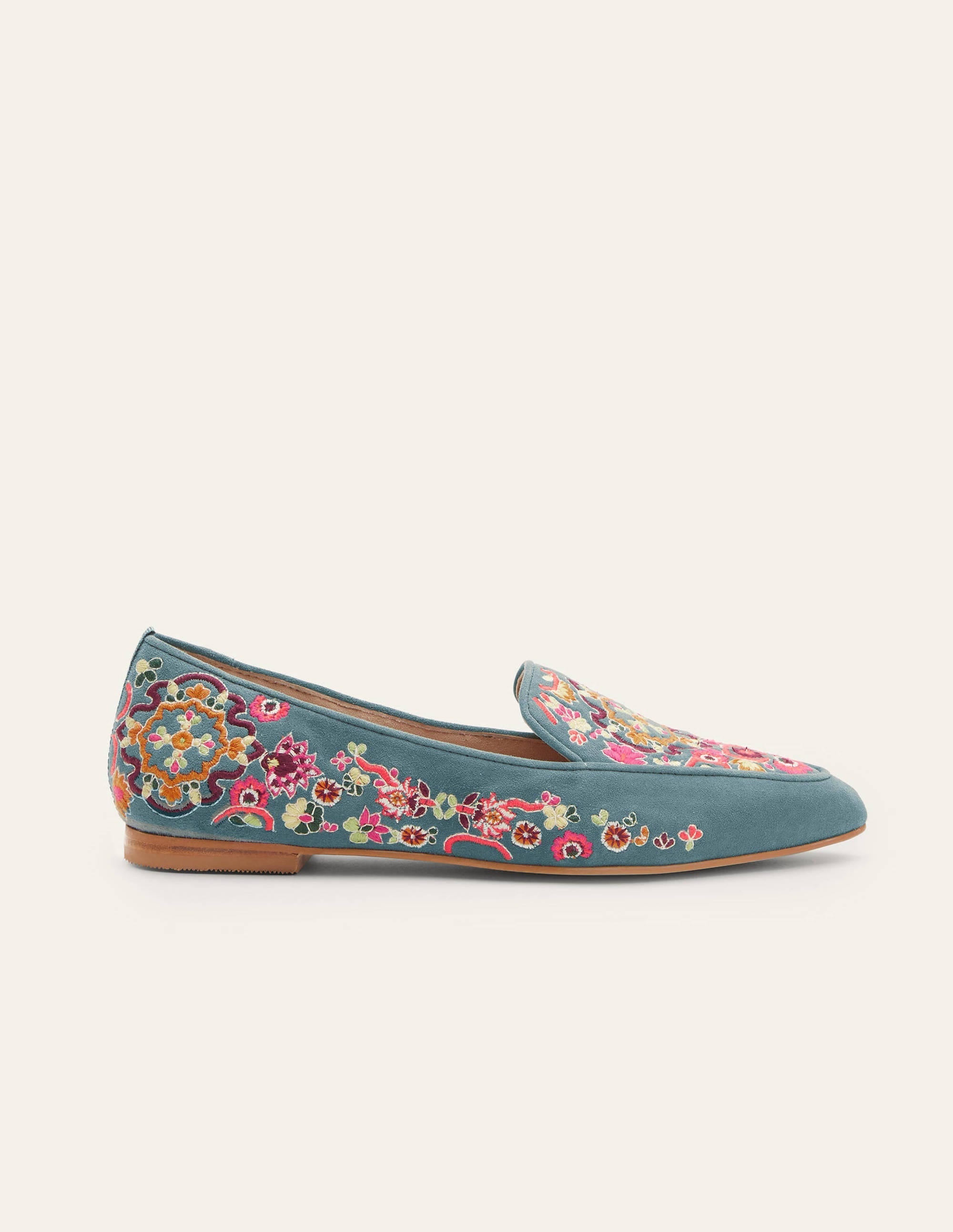 Embroidered Loafers-Cobble Grey, Tapestry - Image 2