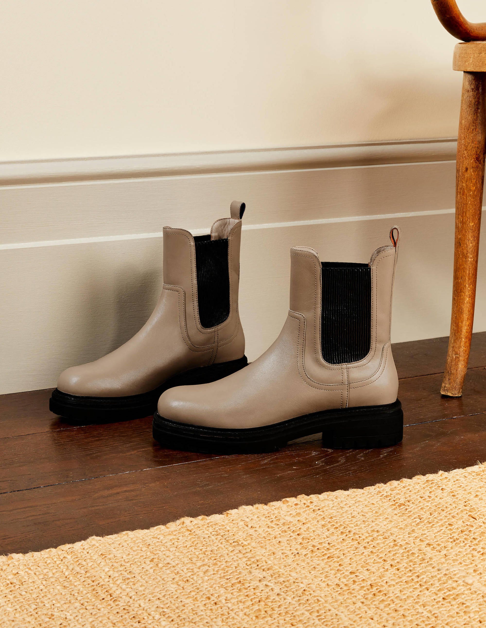 Chunky Chelsea Boots-Irish Cream - Image 1