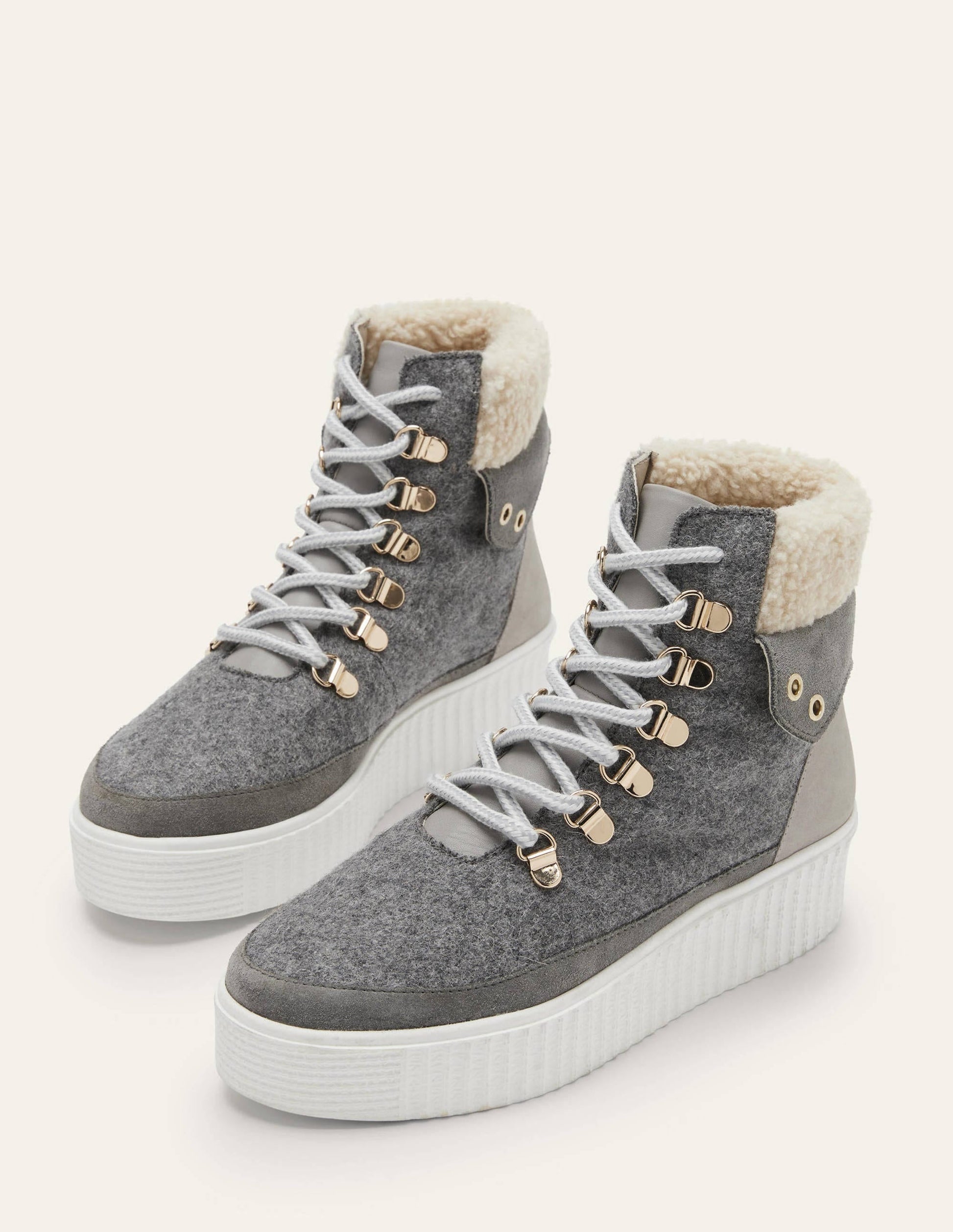 Laura Trend Hiking Boots-Grey Marl-1