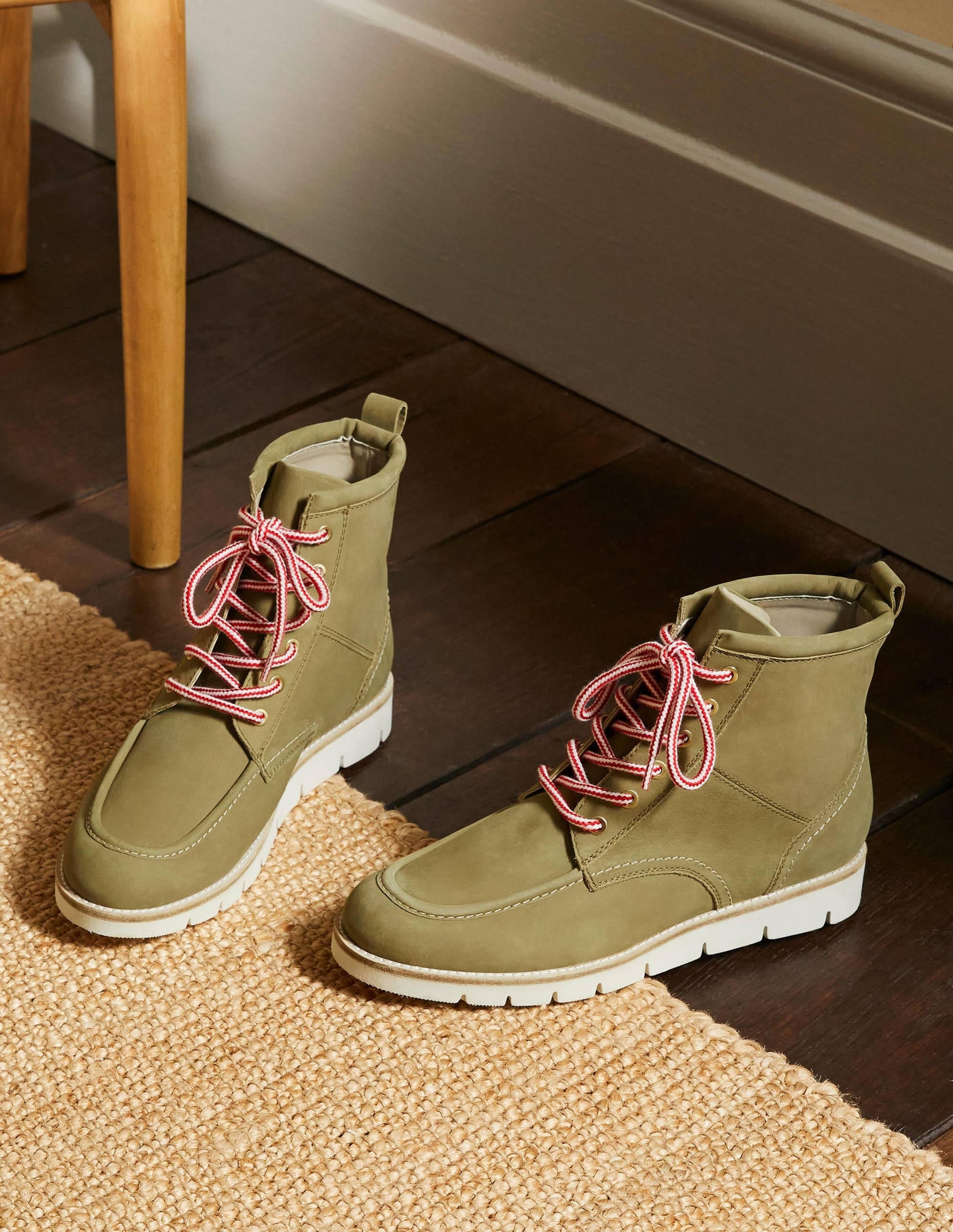 Seam Detail Lace-up Boots-Ground Ginger-1