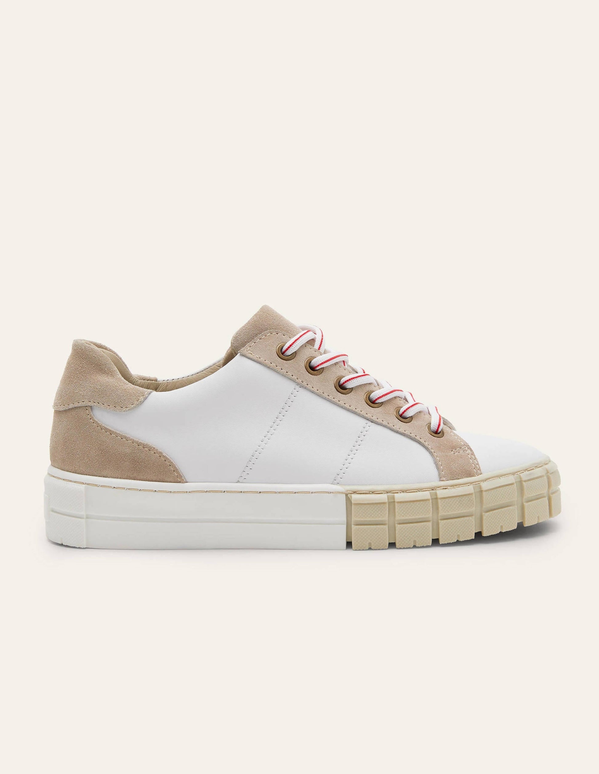 Pippa Layered Sole Trainers-White-2