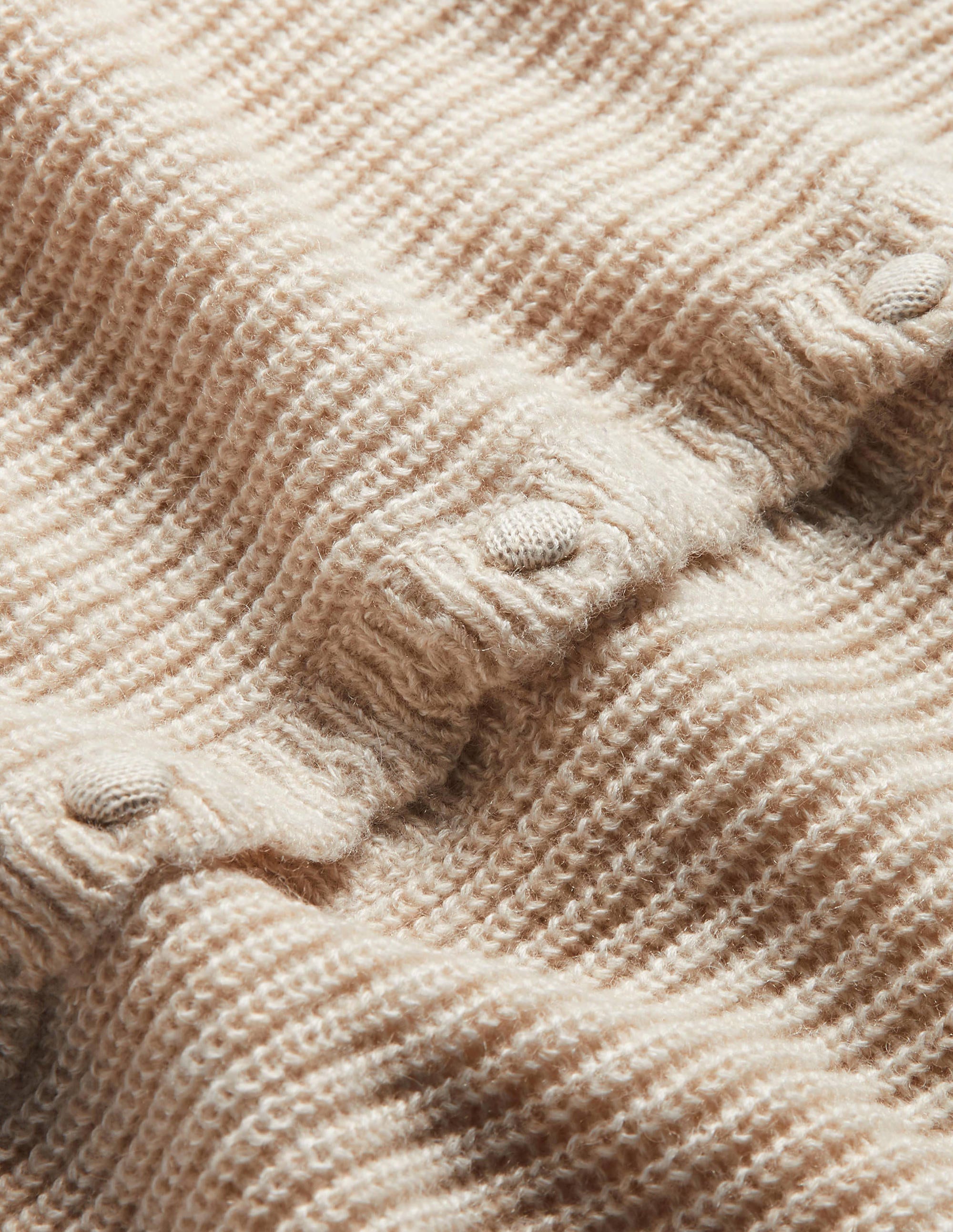 Ella Scallop Fluffy Cardigan-Oatmeal Melange - Image 6