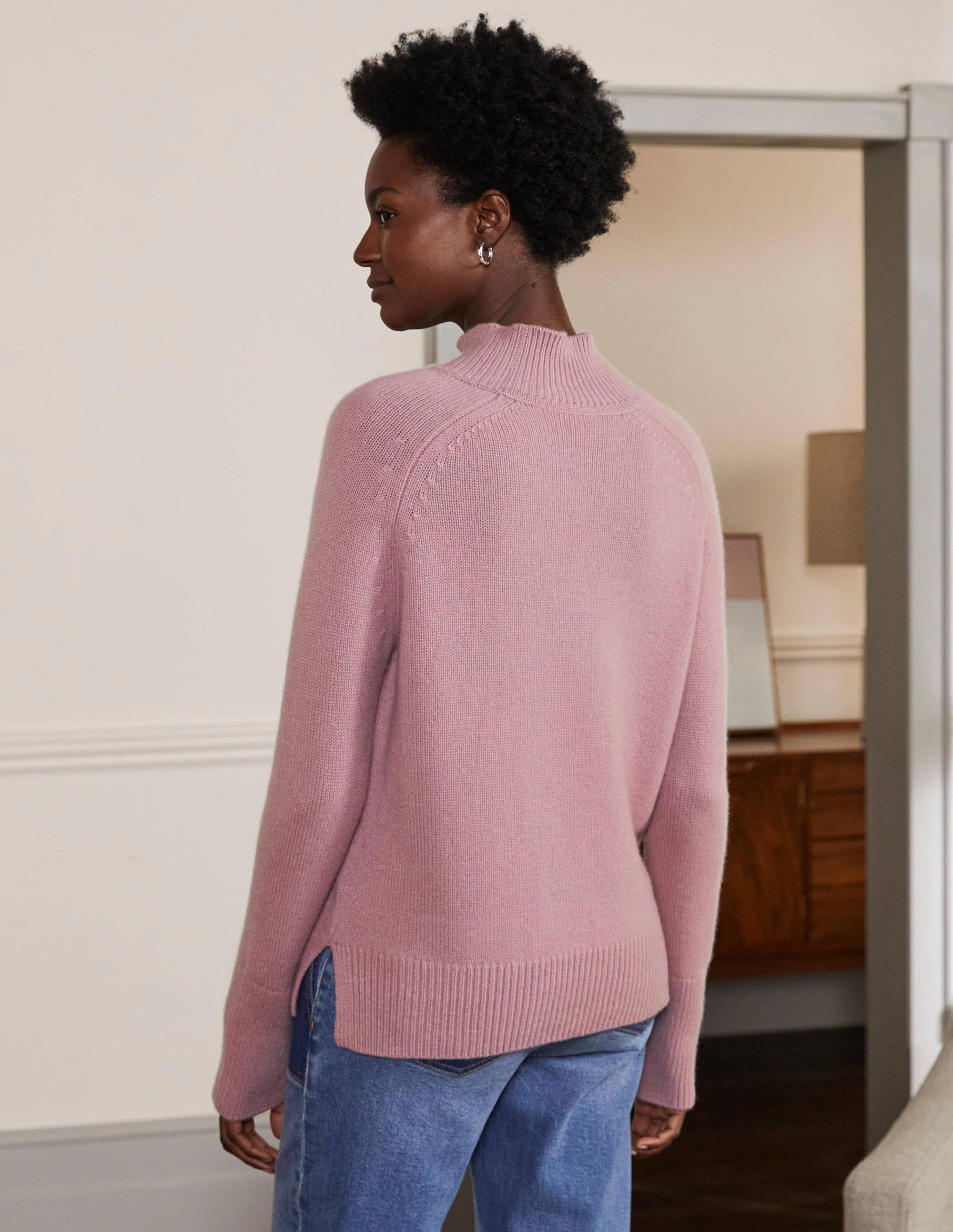 Anna Cashmere Jumper-Violet Purple - Image 3