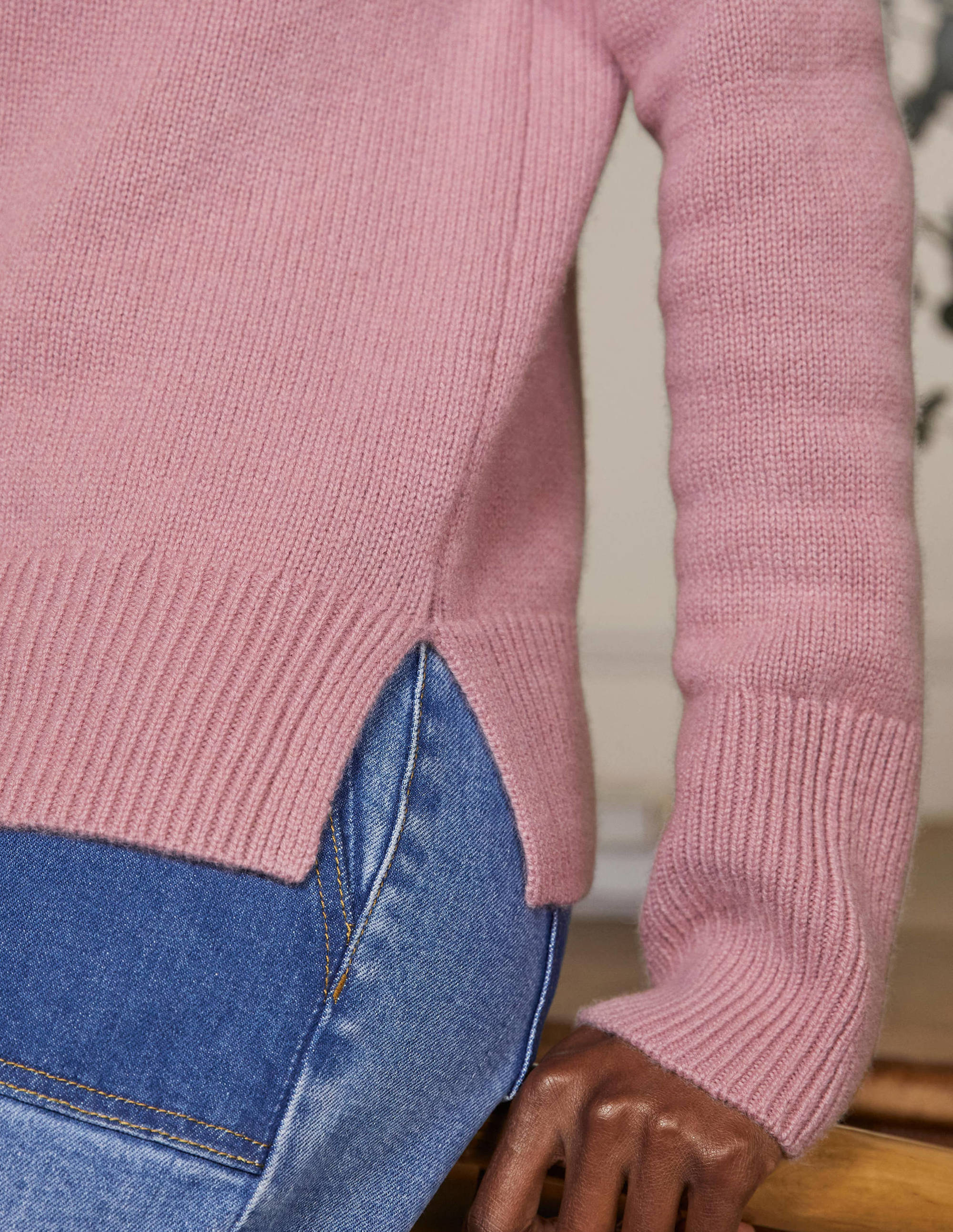 Anna Cashmere Jumper-Violet Purple - Image 4