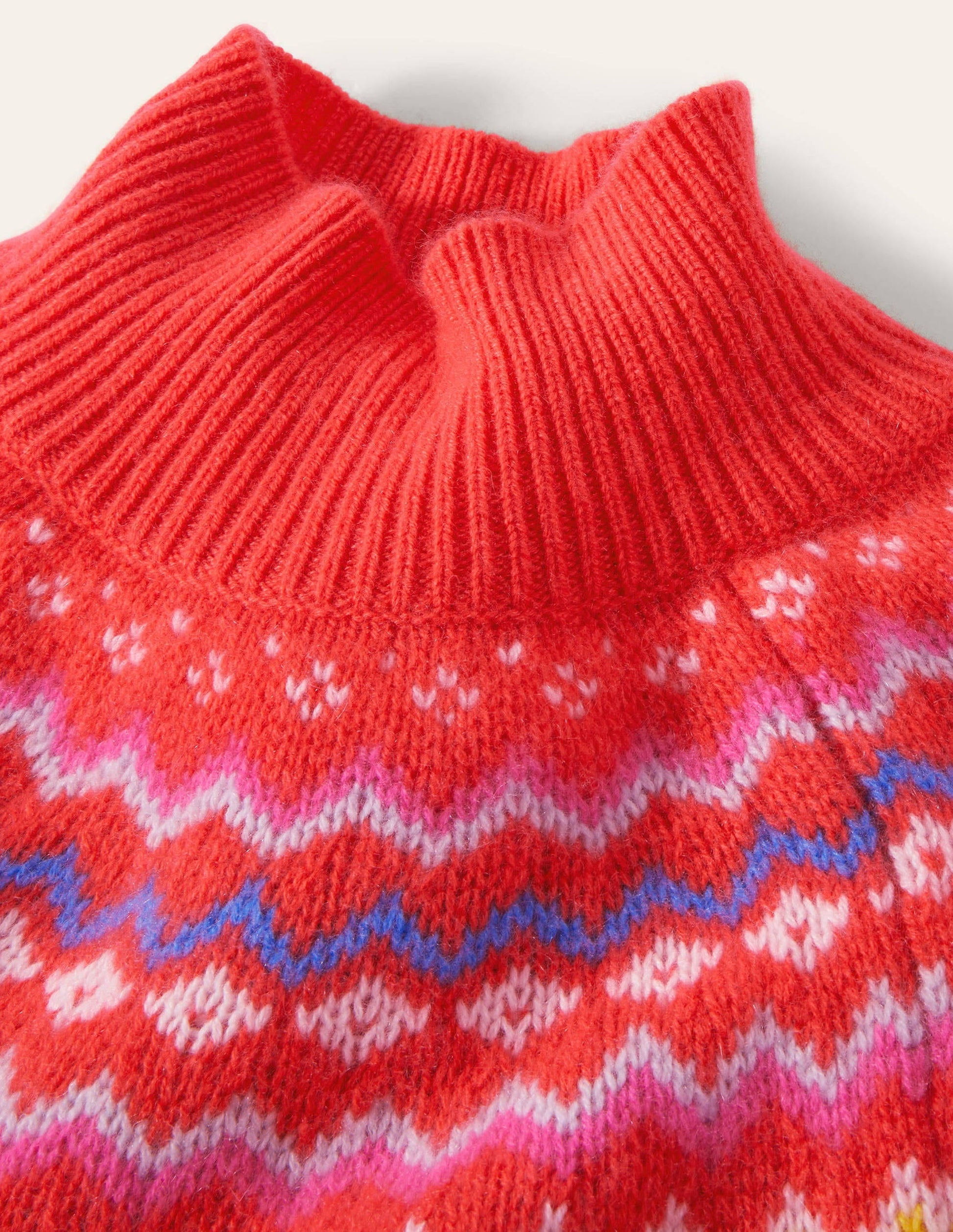 Anna Cashmere Jumper-Coral Fair Isle-6