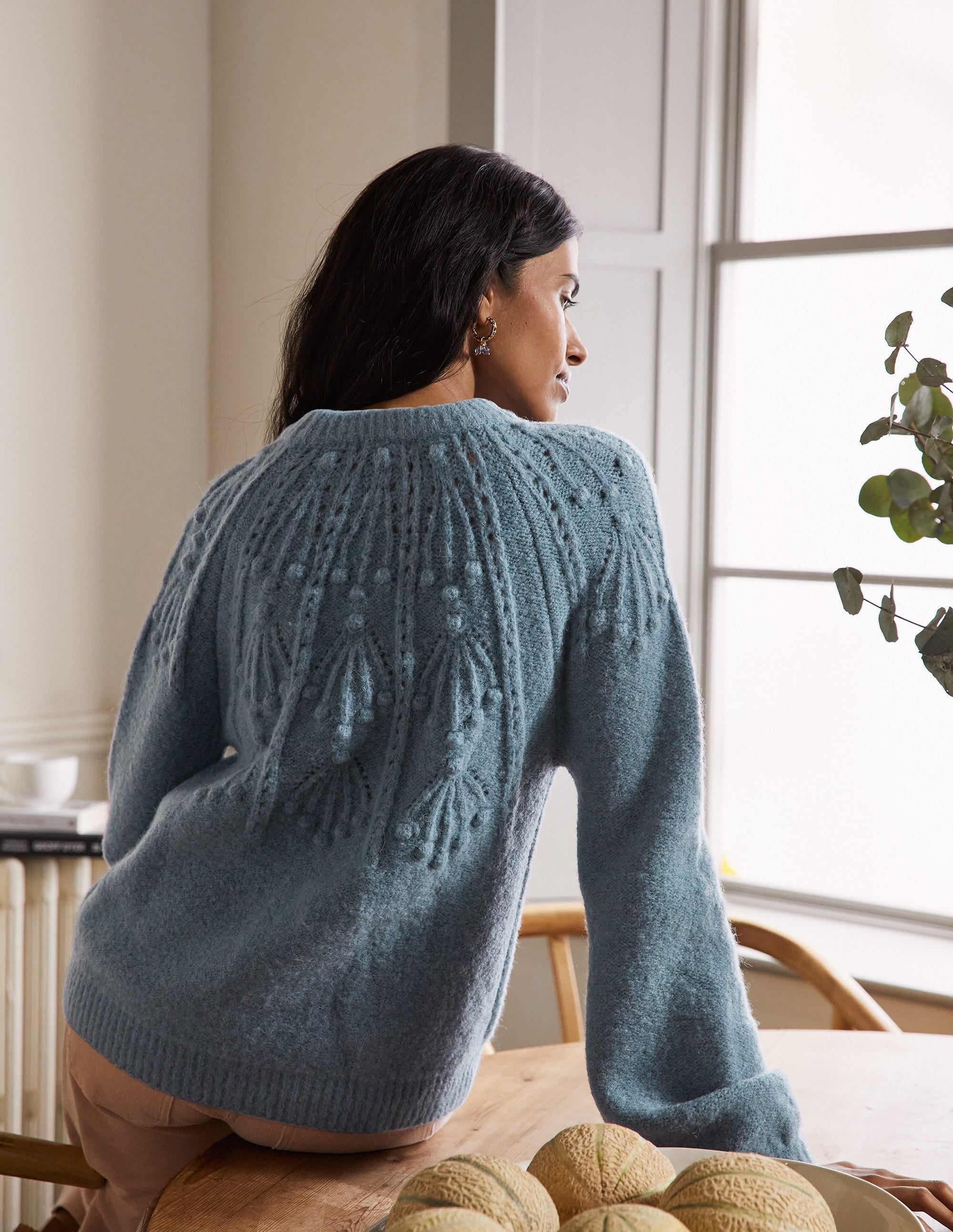 Relaxed Cable Jumper-Airforce - Image 3