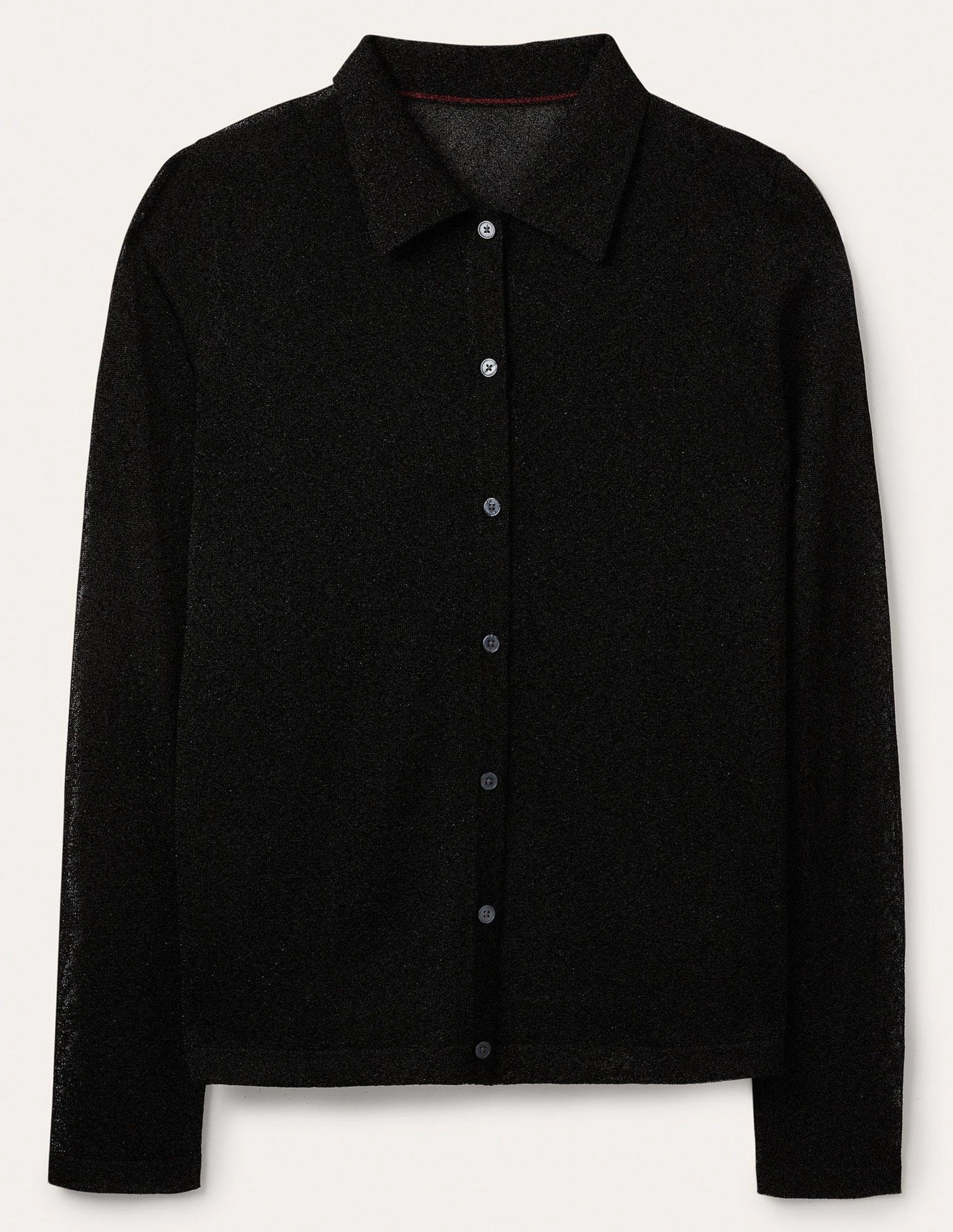 Knitted Sparkle Shirt-Black Metallic-6