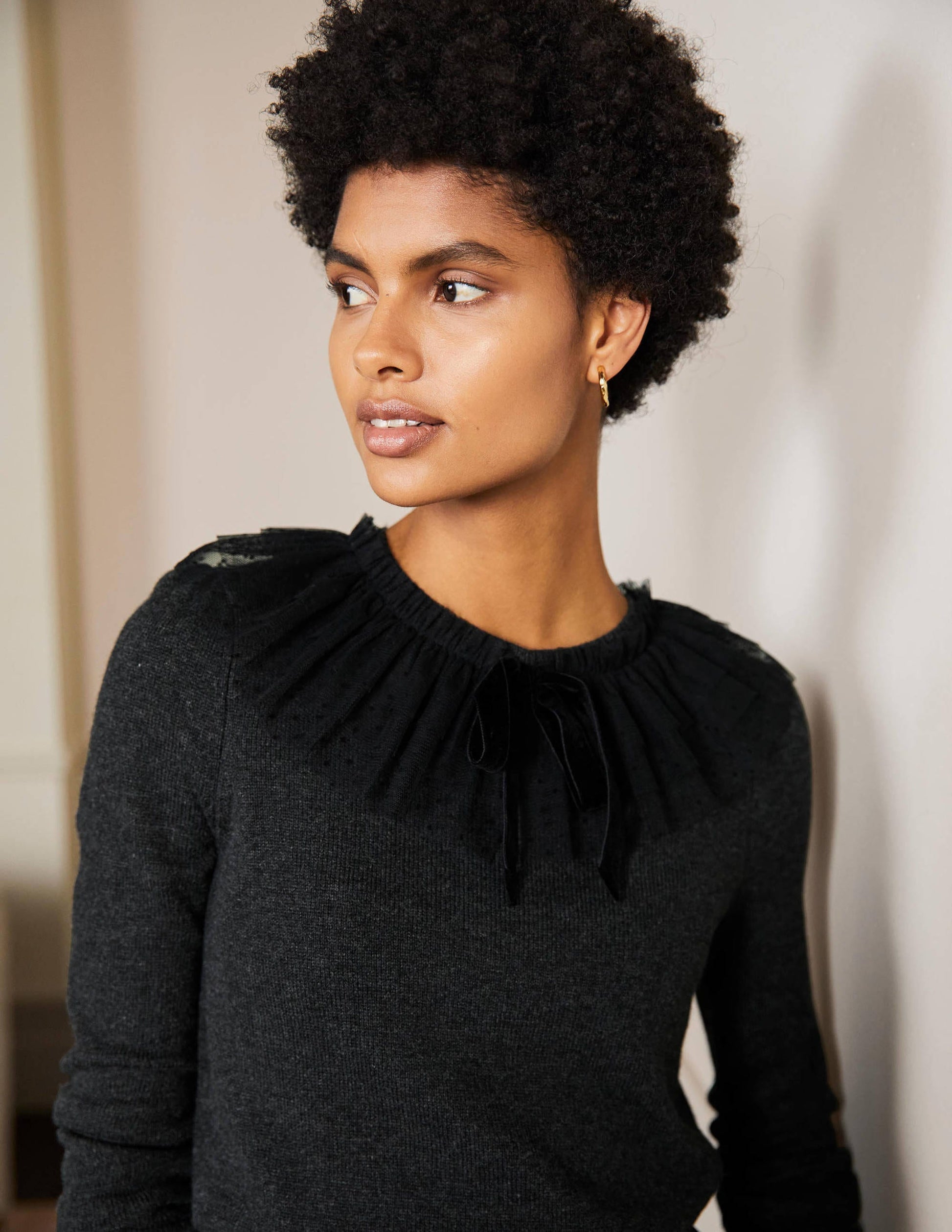 Felicity Embellished Jumper-Charcoal Melange-2
