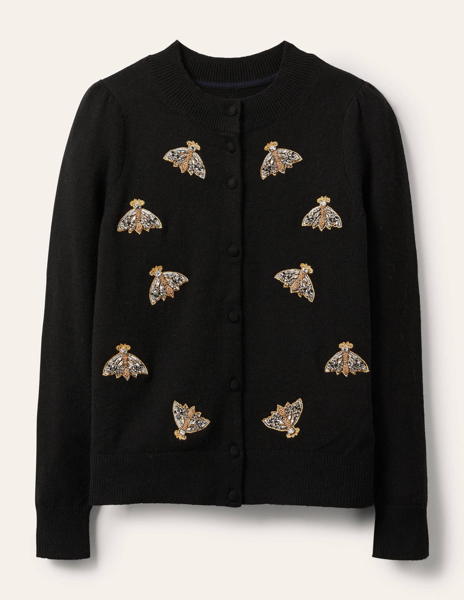Embellished Cardigan-Black-7