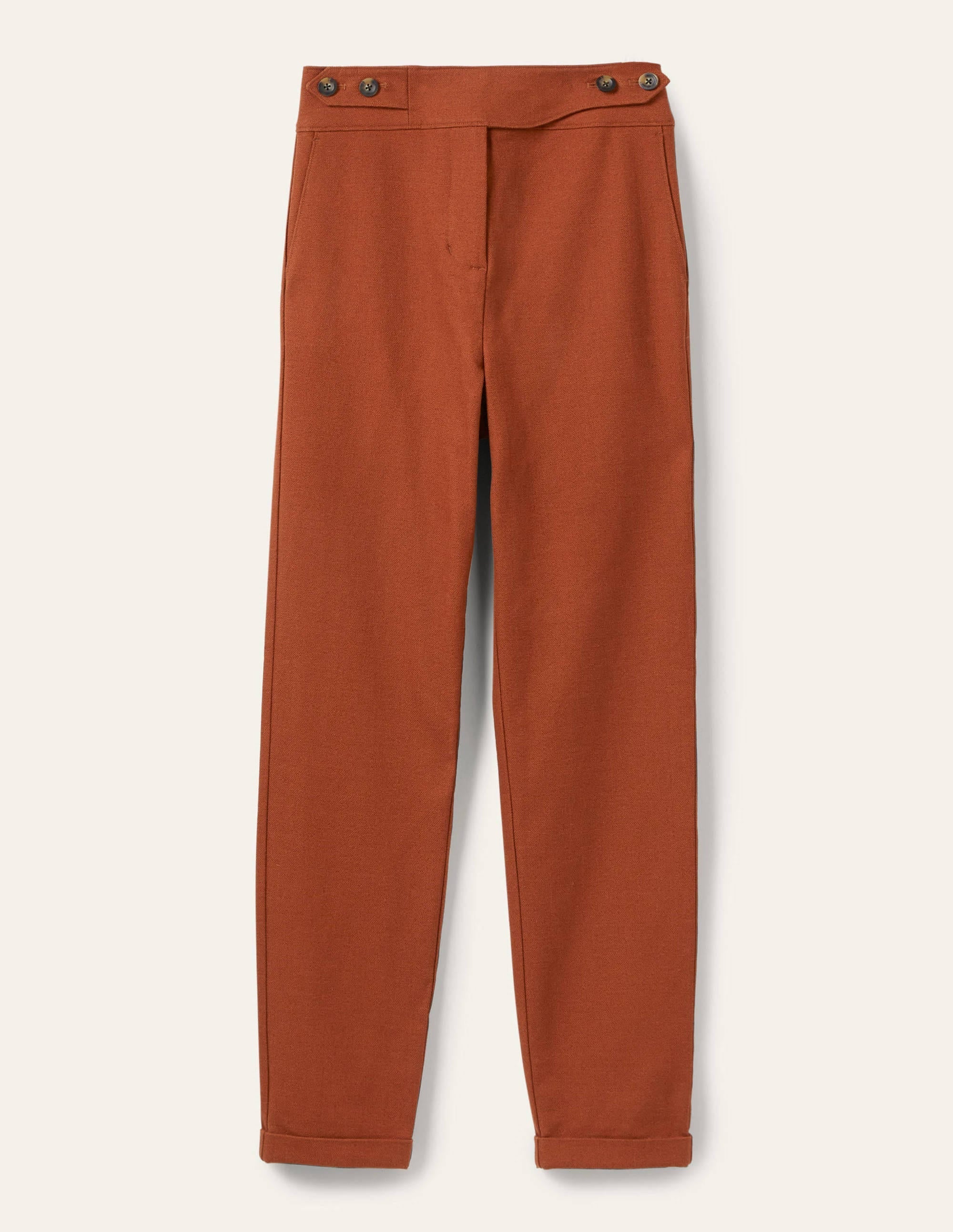 Tab Detail Trouser-Pecan Pie - Image 6