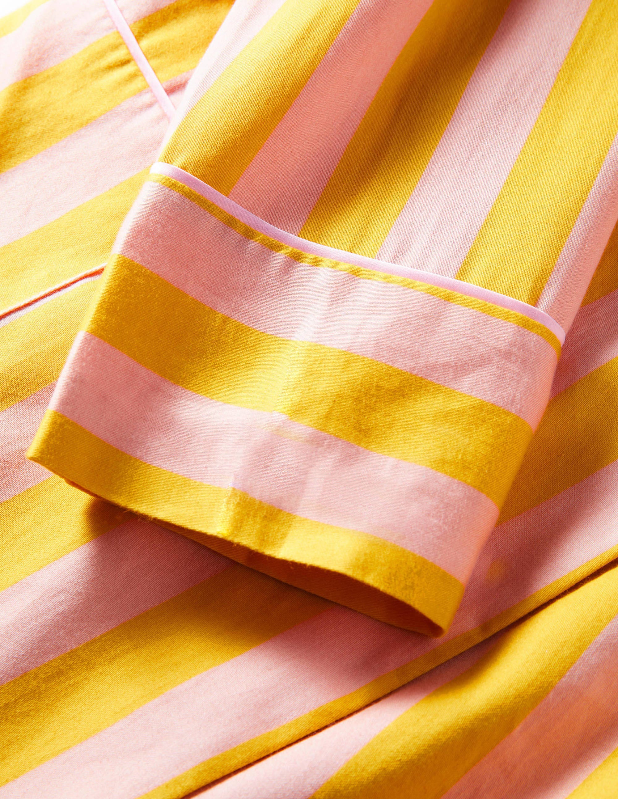 Cotton Dressing Gown-Milkshake and Wasp Stripe - Image 7