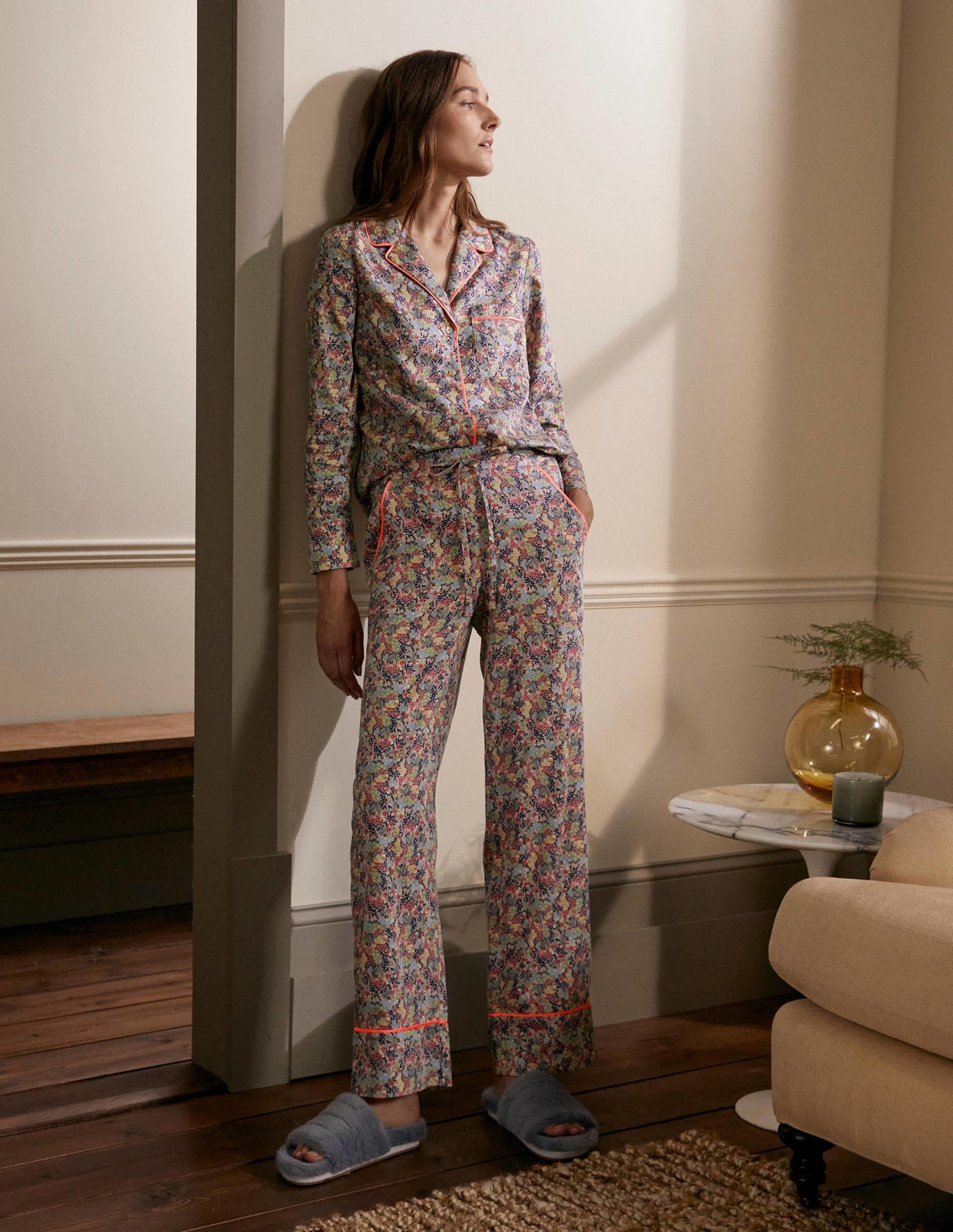 Long Sleeve Pyjama Shirt-Milkshake, Enchanting Forest-1
