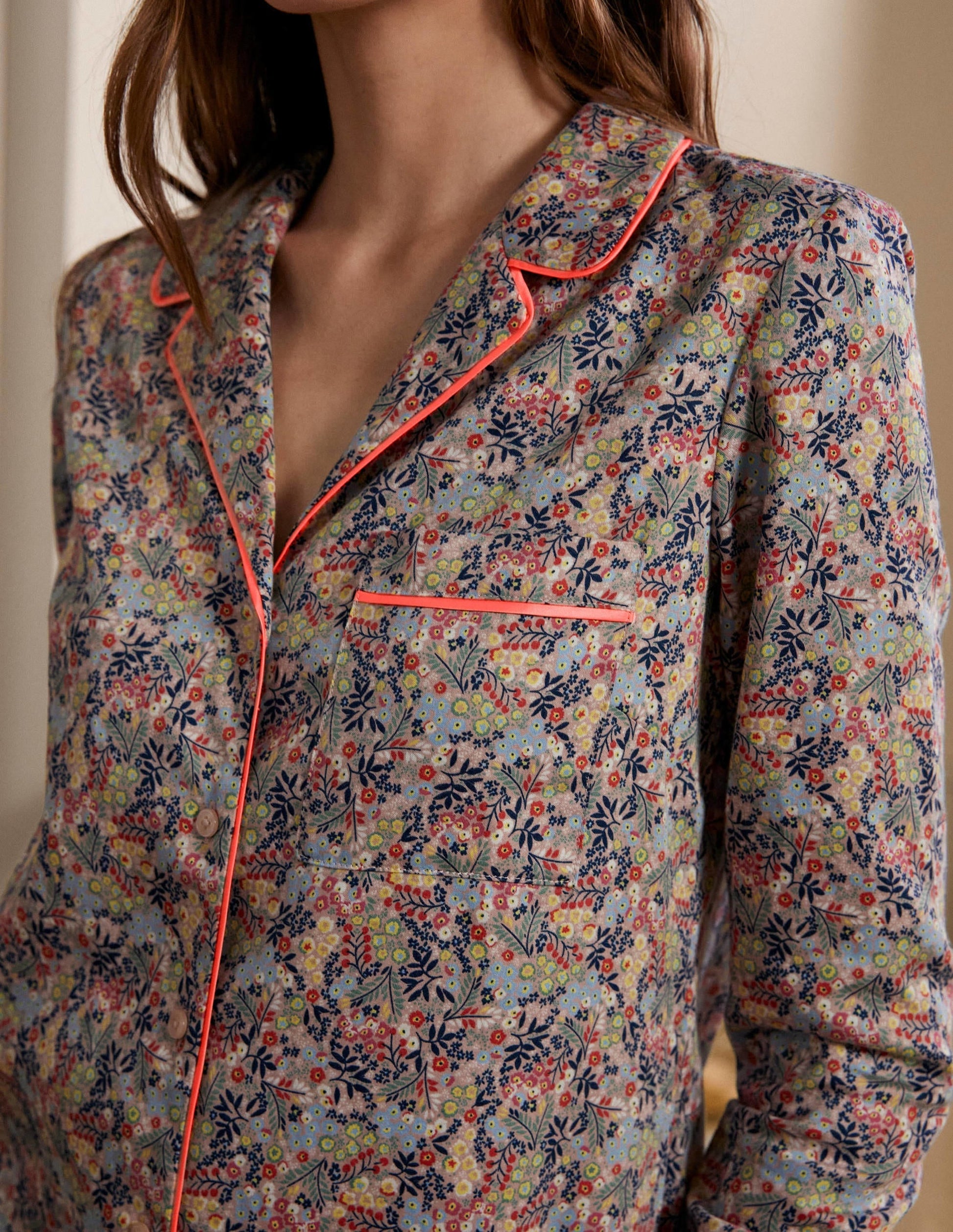 Long Sleeve Pyjama Shirt-Milkshake, Enchanting Forest-2