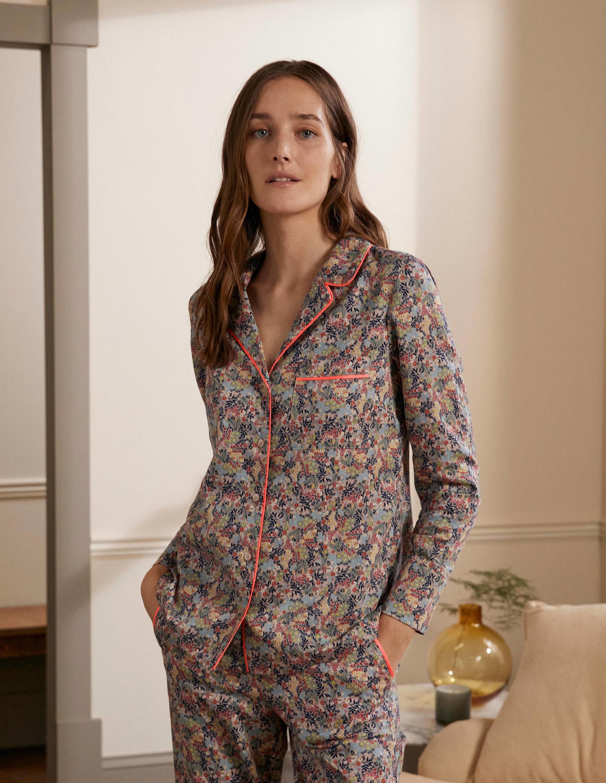 Long Sleeve Pyjama Shirt-Milkshake, Enchanting Forest-4