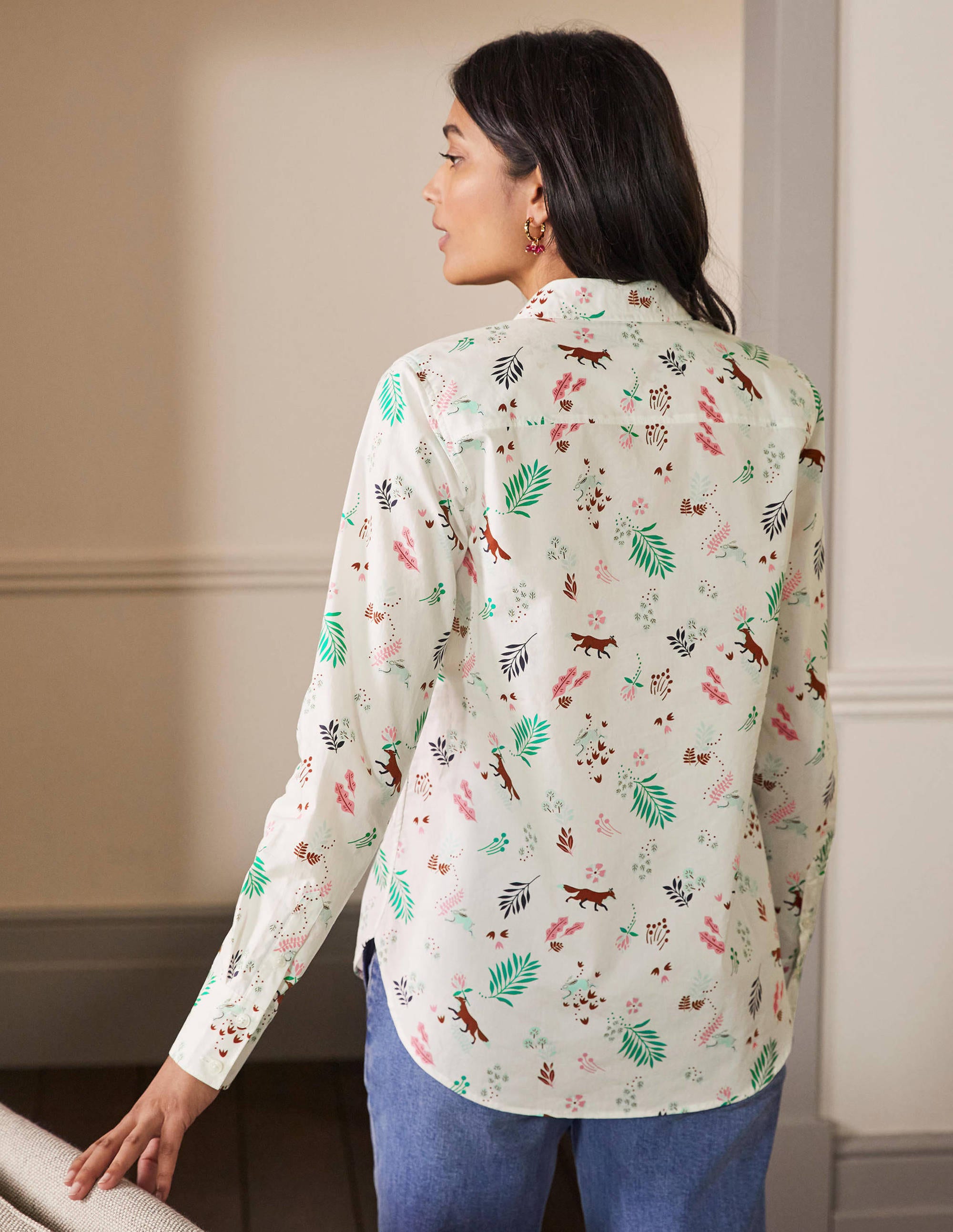 The Cotton Shirt-Ivory, Fox Forest - Image 2