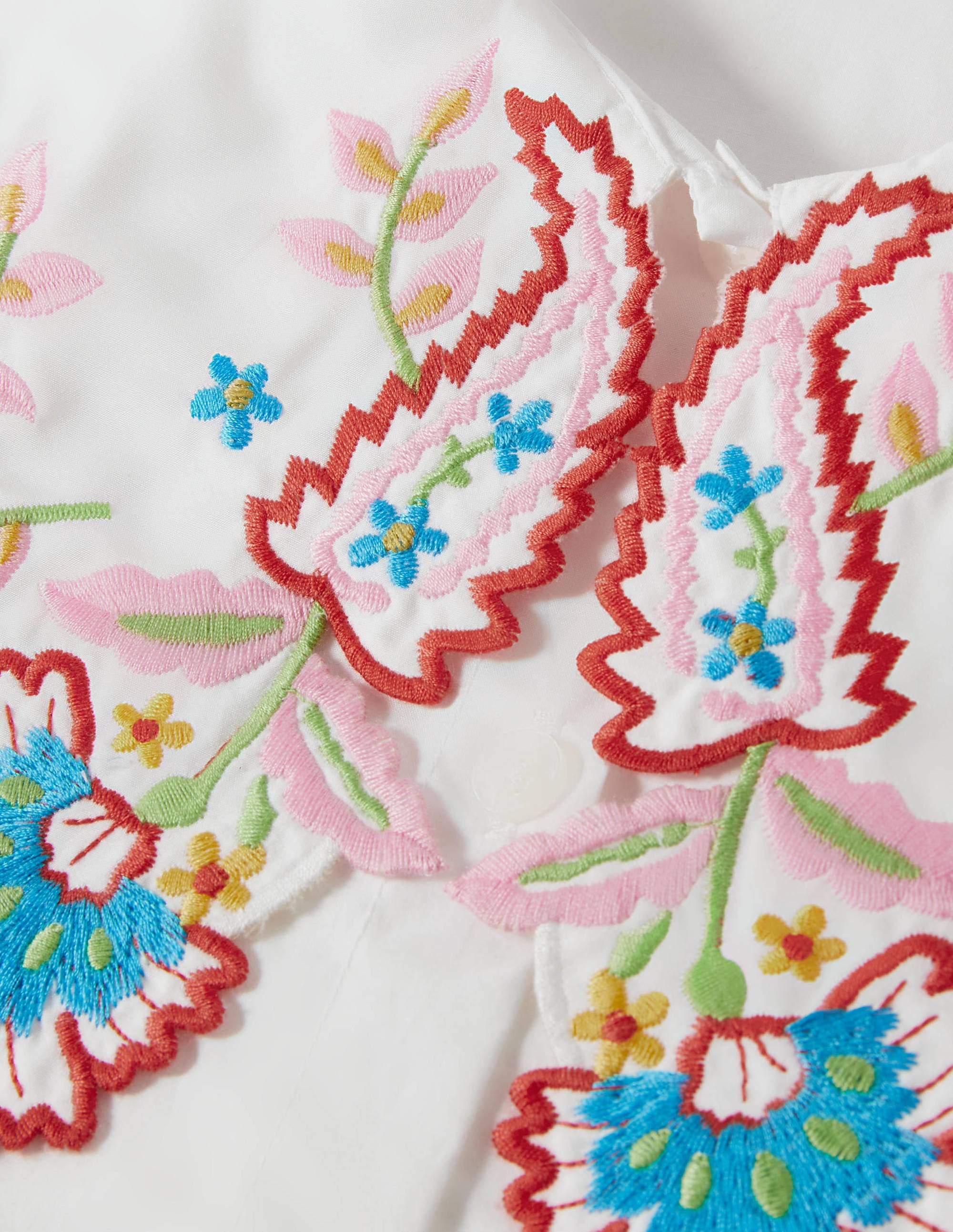 Antonia Embroidered Shirt-White - Image 6