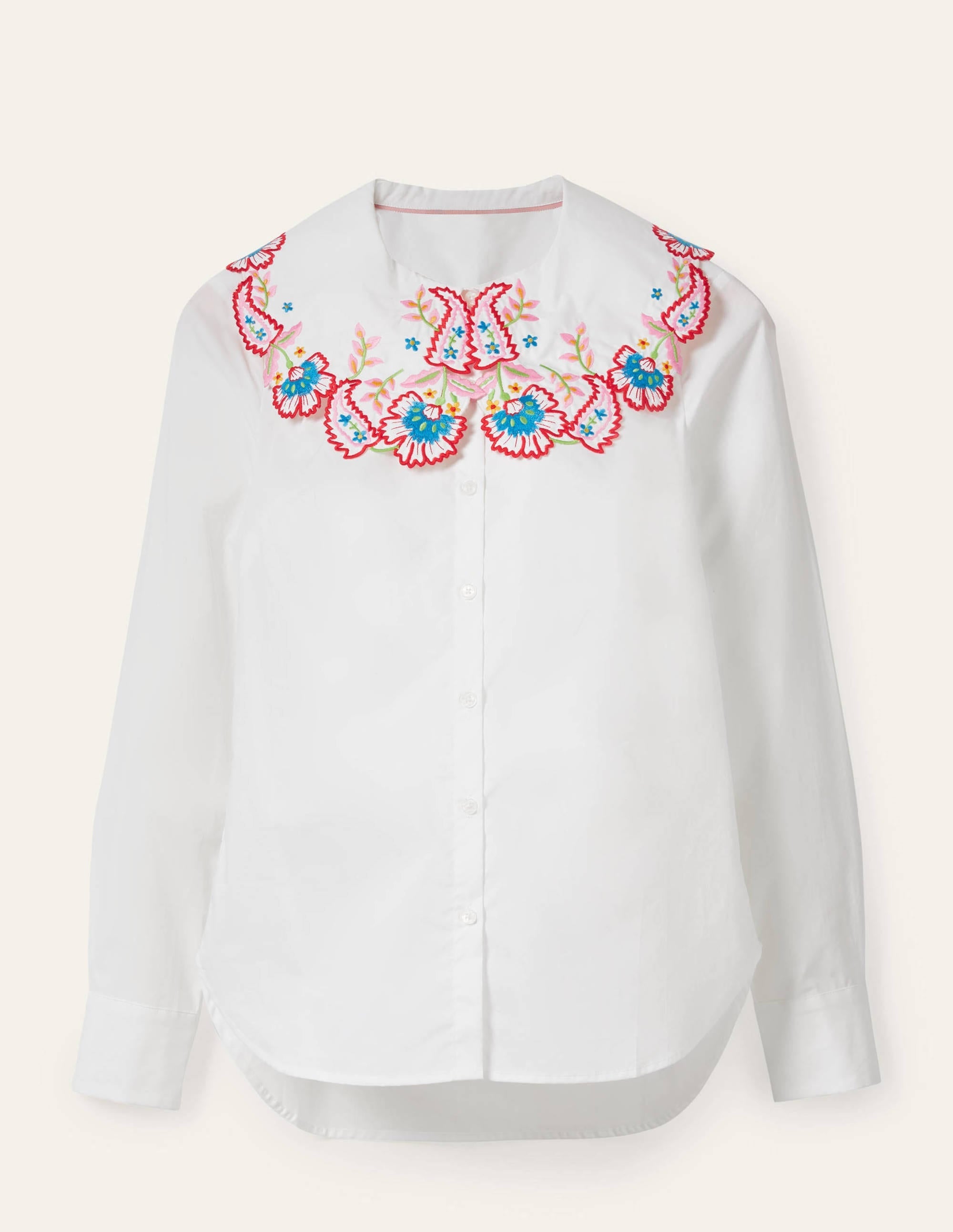 Antonia Embroidered Shirt-White - Image 7