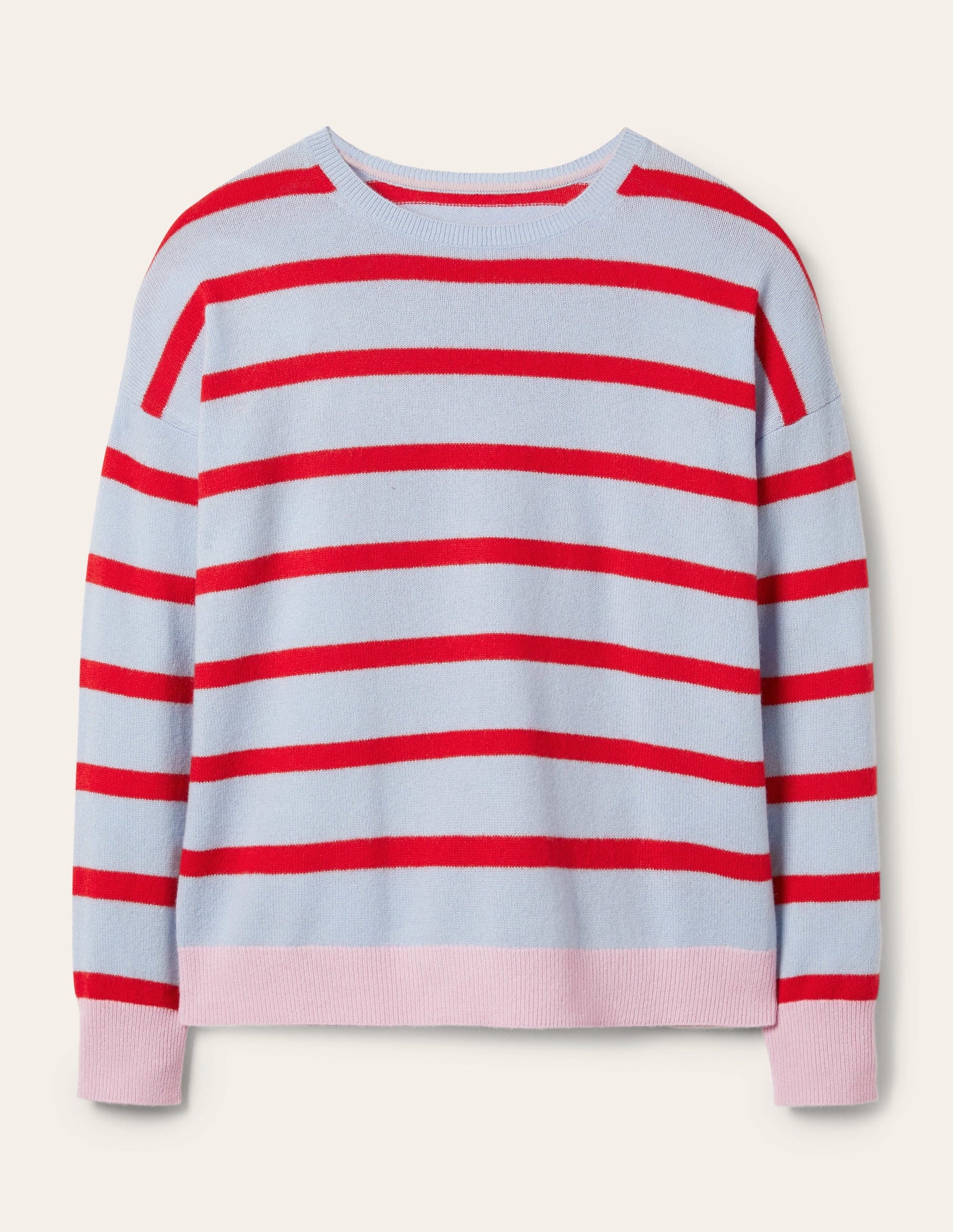 Striped Cashmere Jumper-Lapis Light Blue Stripe-7