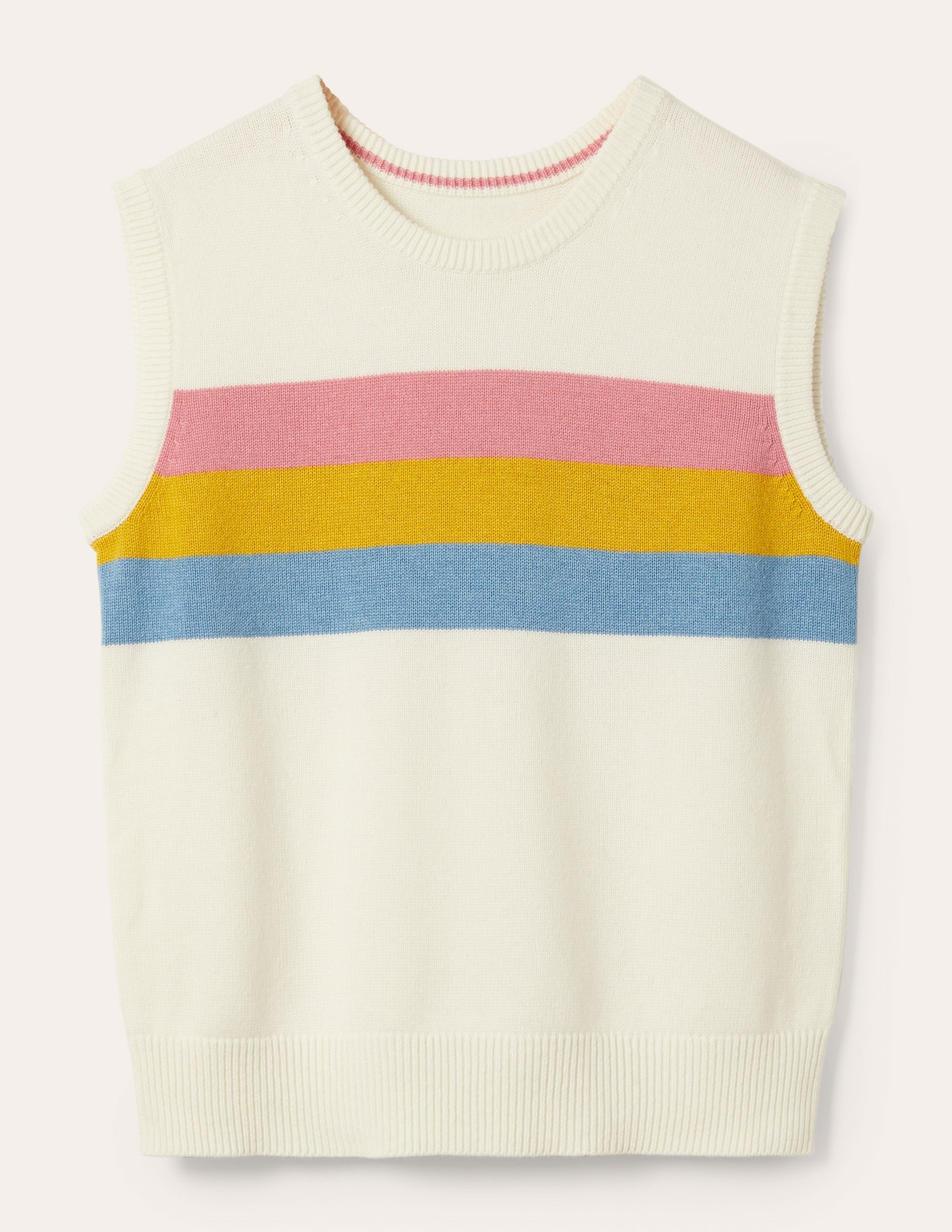 Fiona Tank-Ivory, Placement Stripe - Image 5