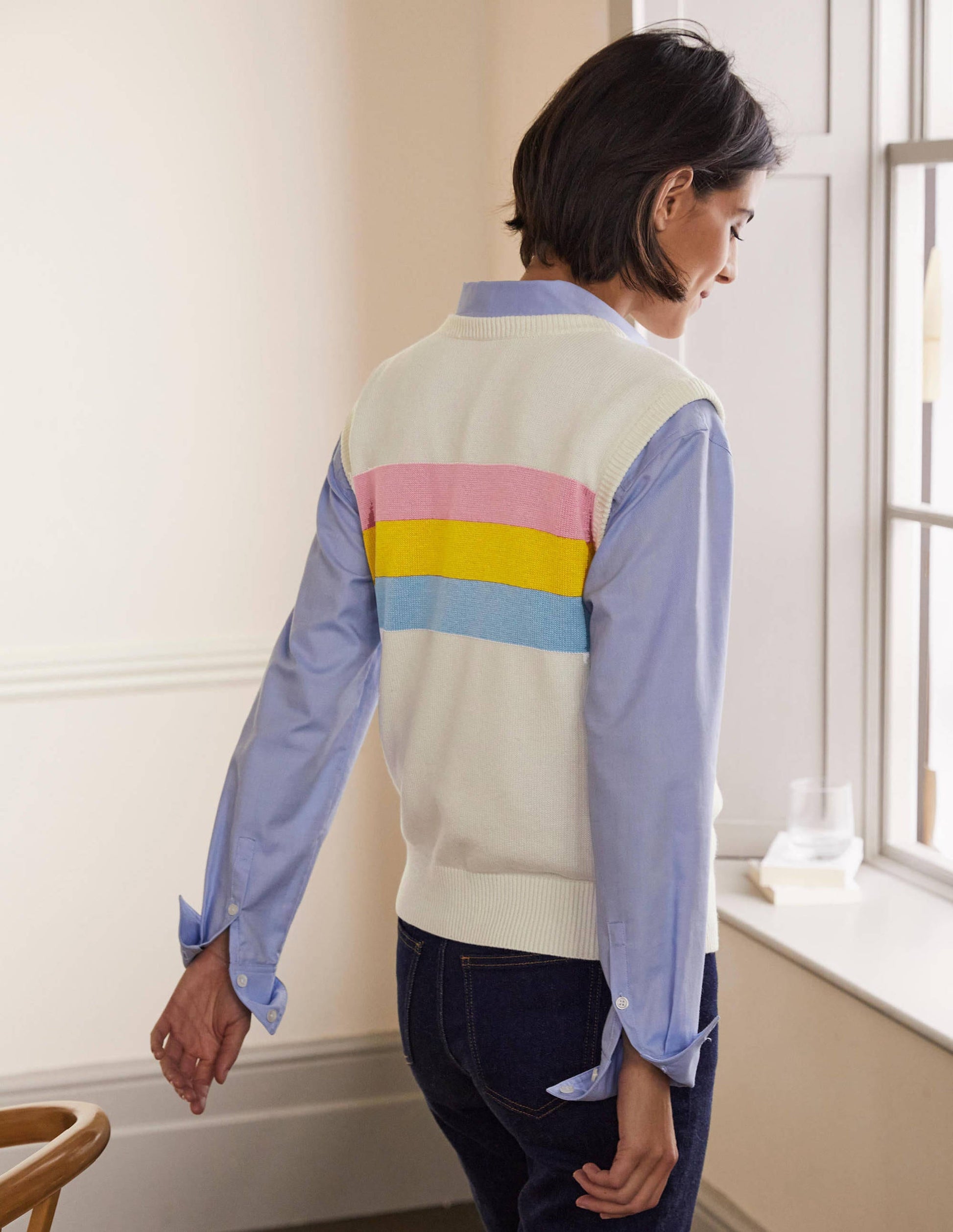 Fiona Tank-Ivory, Placement Stripe-3
