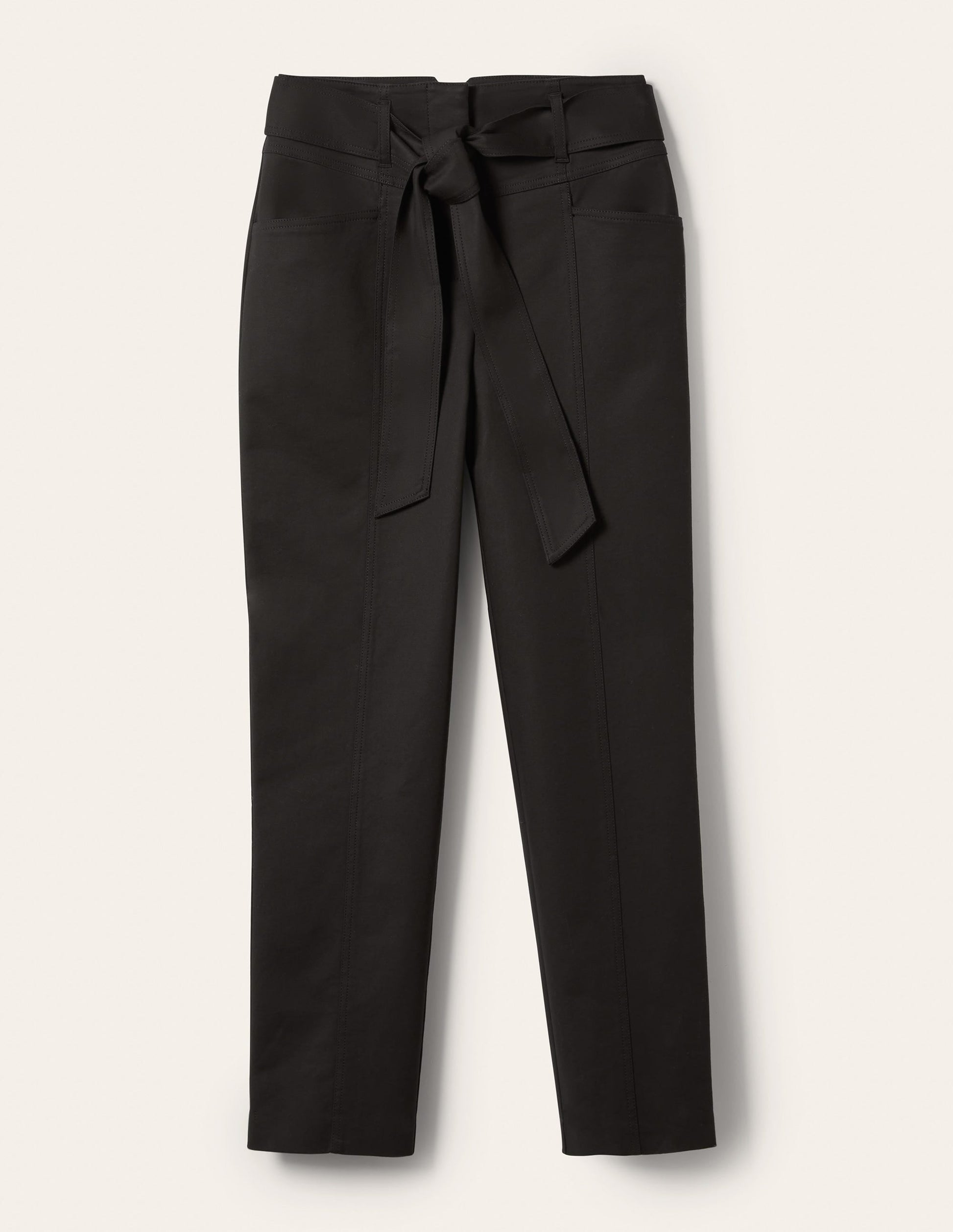 Tailored Tie Waist Trouser-Black-5